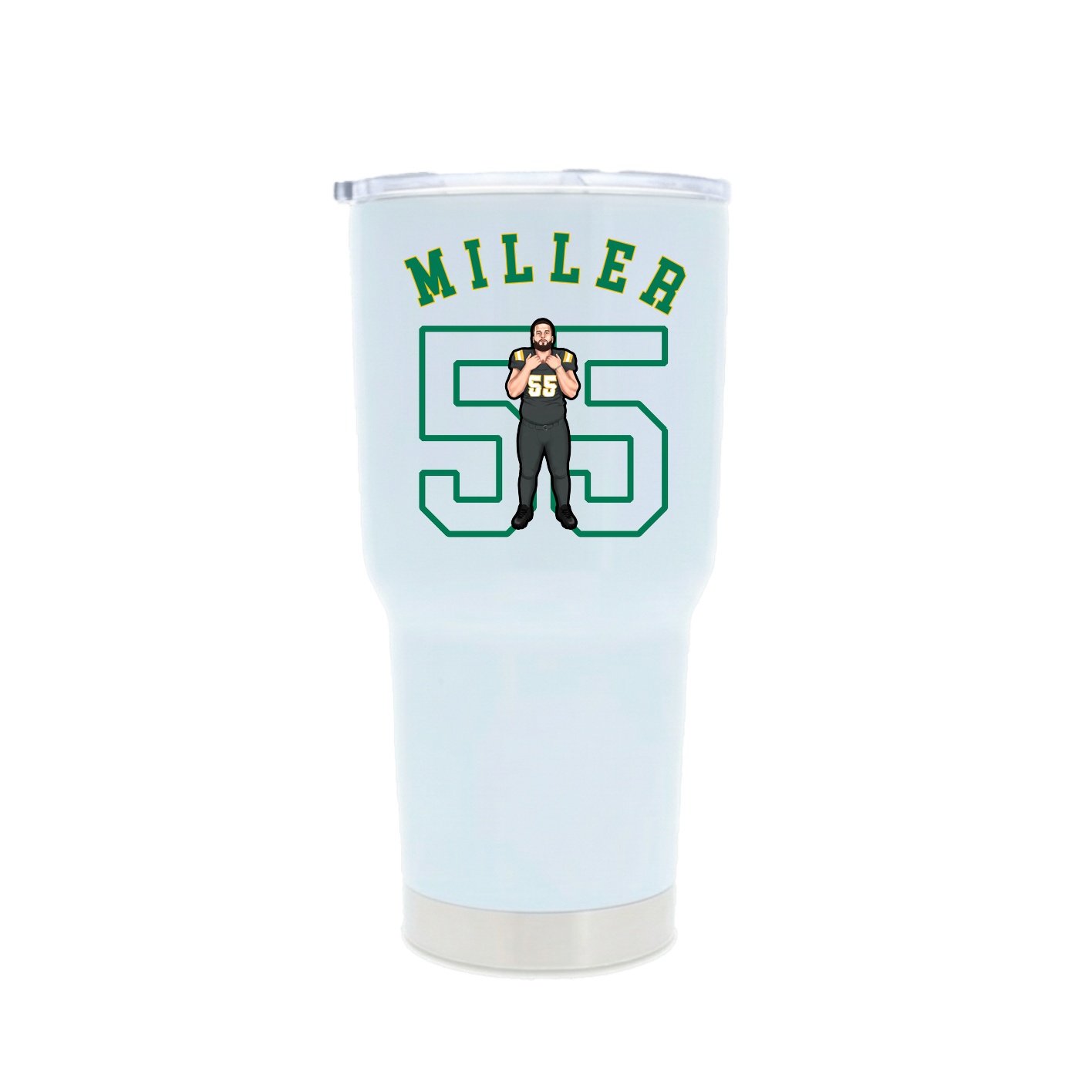 30oz Stainless Steel Tumbler — Shirsey Arch in White