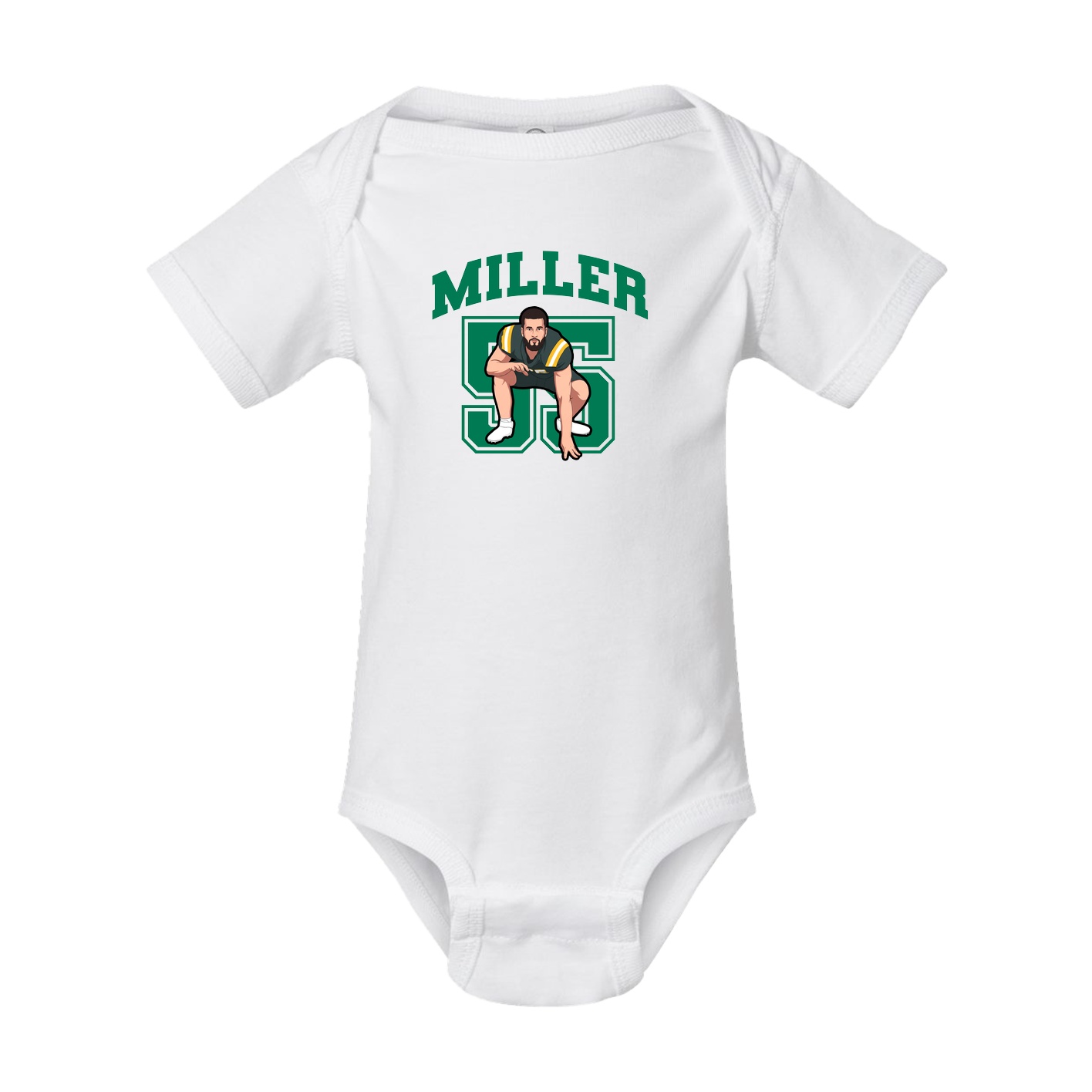 Baby Onesie — Number in White