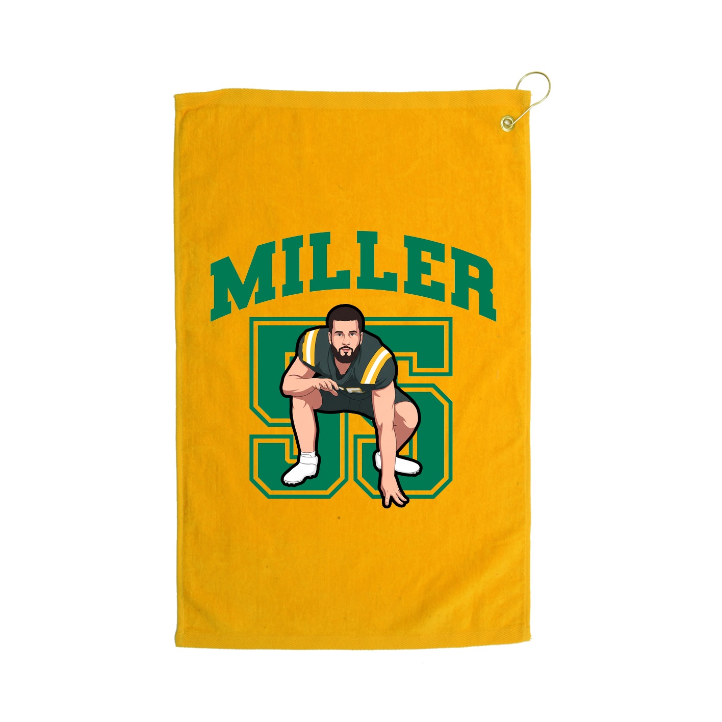 Golf Towel — Number in Gold
