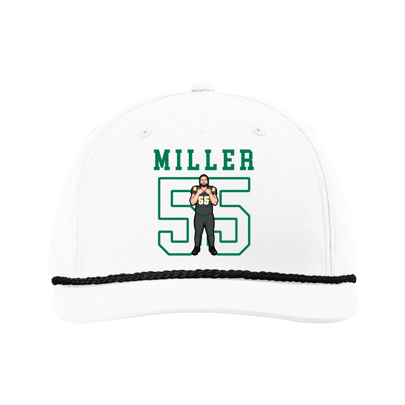 Five-Panel Classic Rope Cap — Shirsey in White