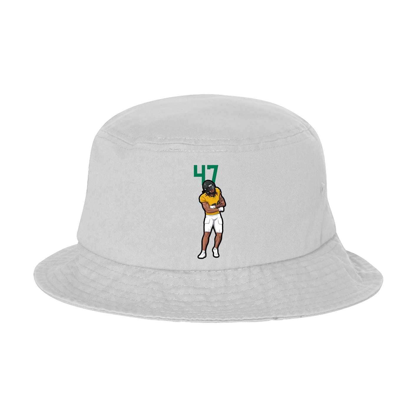 Bucket Cap — Number Top in White