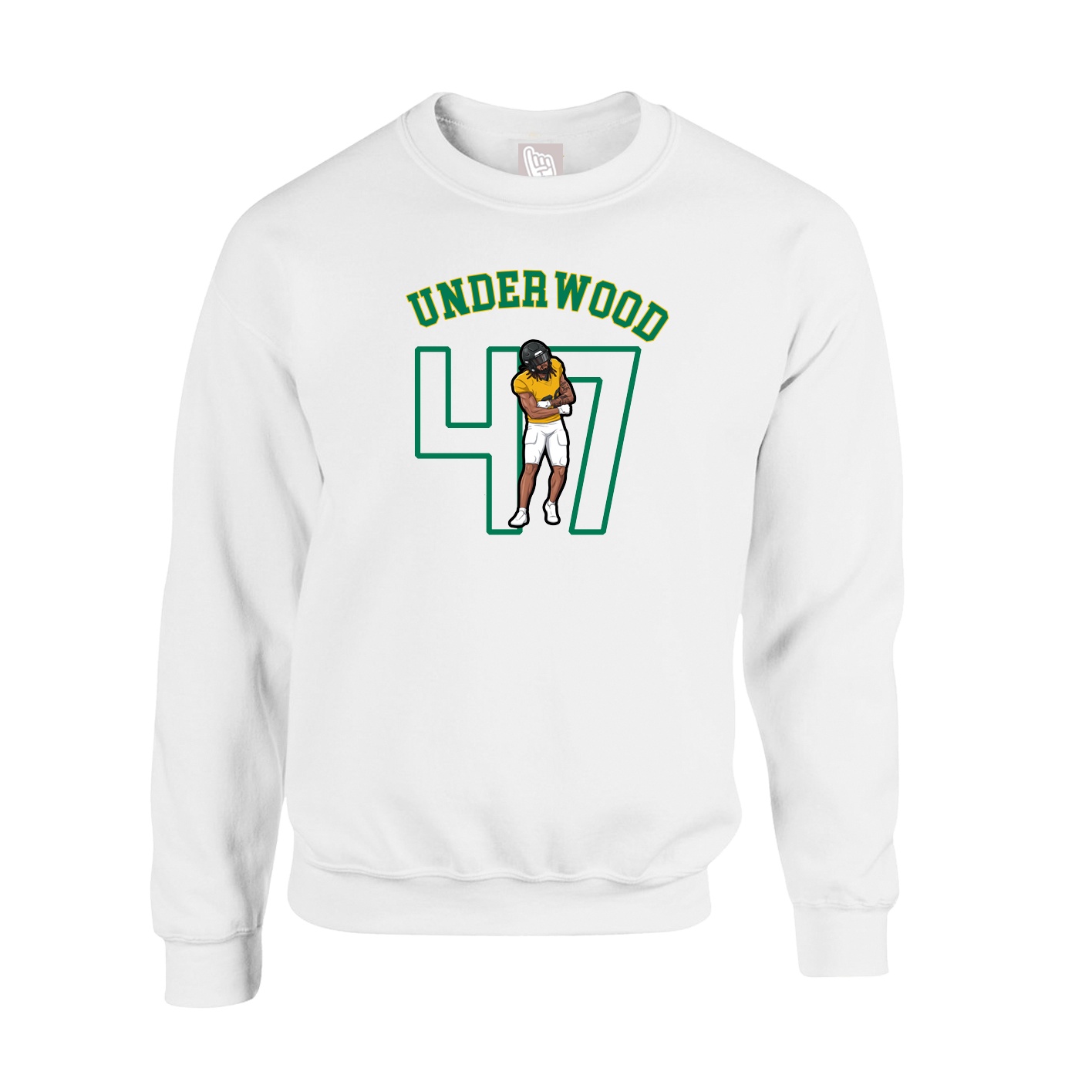 Fleece Crew — Shirsey Arch in White