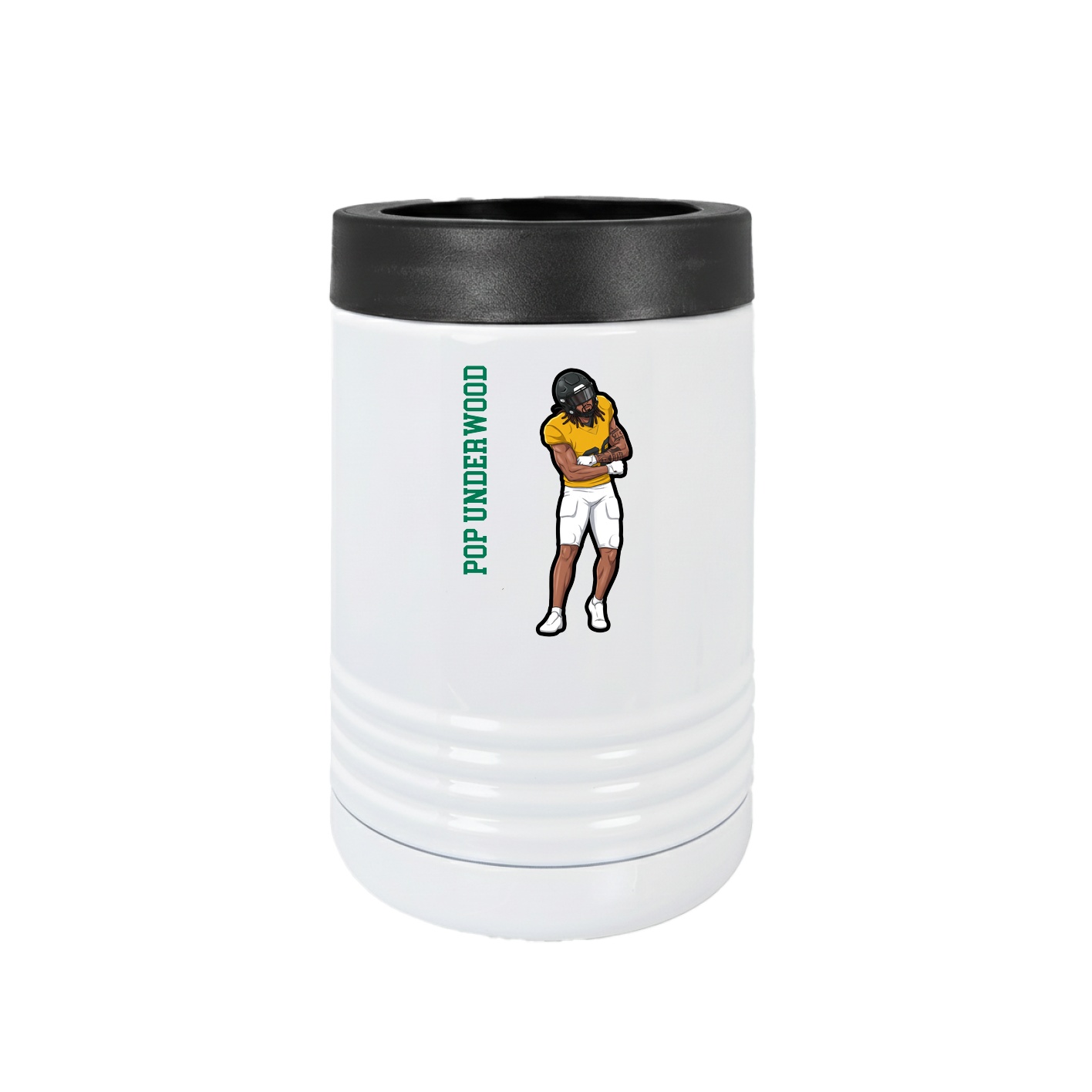 Beverage Holder — Name Vertical in White