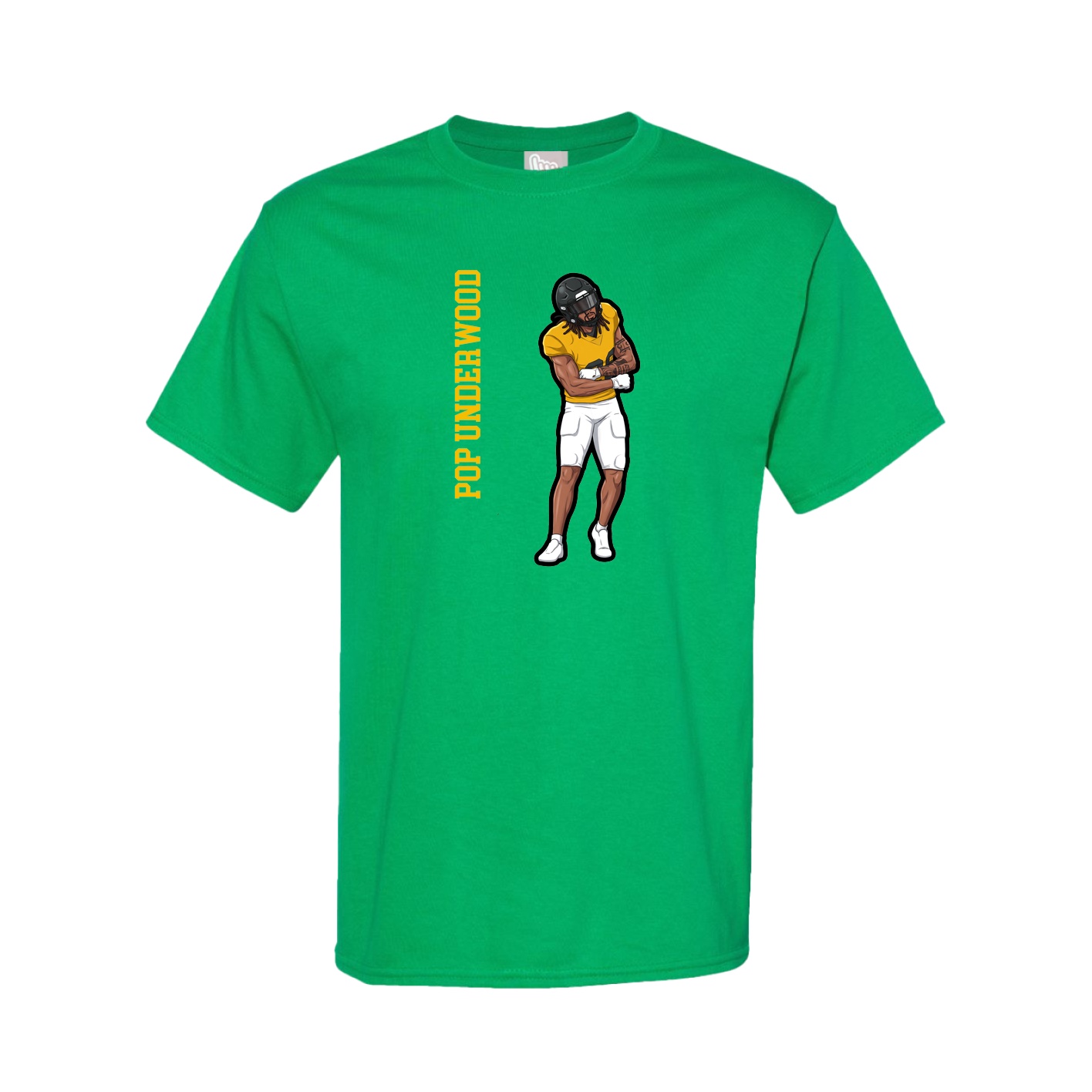 Youth Tee — Name Vertical in Green