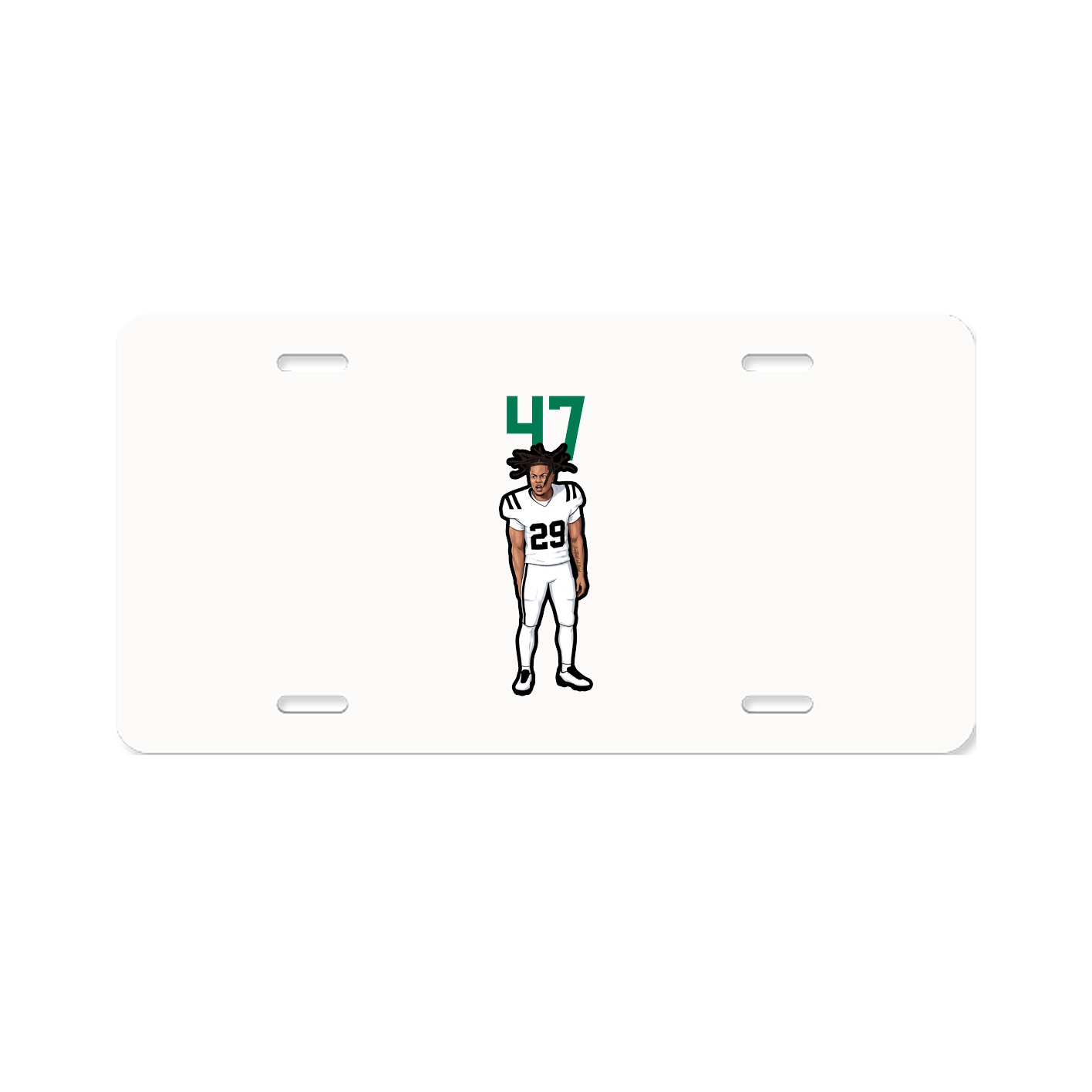 License Plate — Number Top in Classic