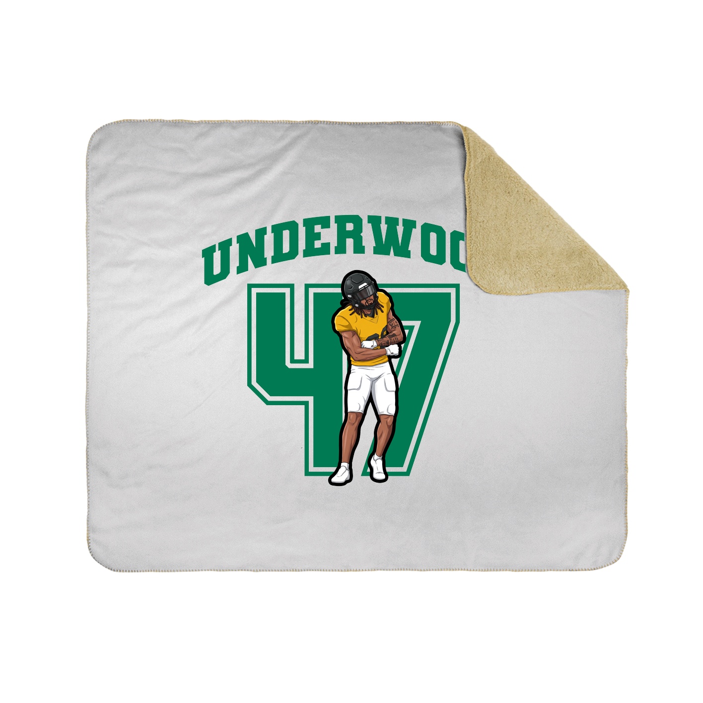Throw Blanket — Number in White