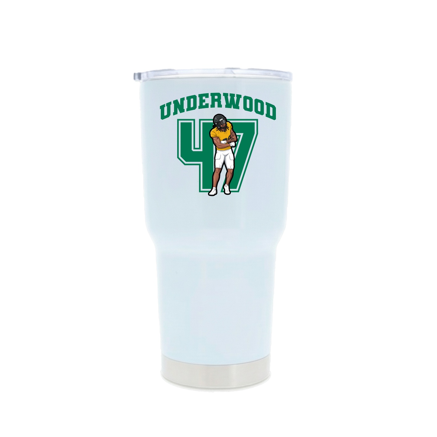 30oz Stainless Steel Tumbler — Number in White