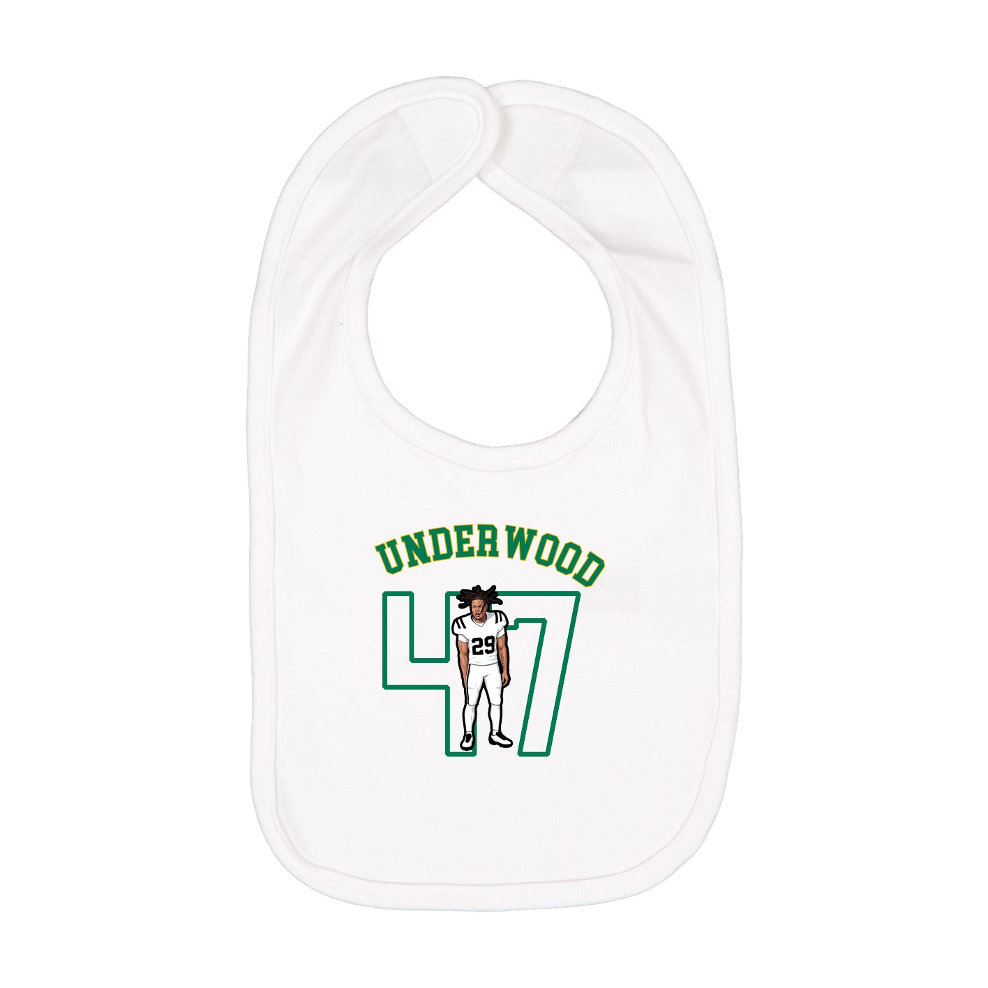 Infant Bib — Shirsey Arch in White