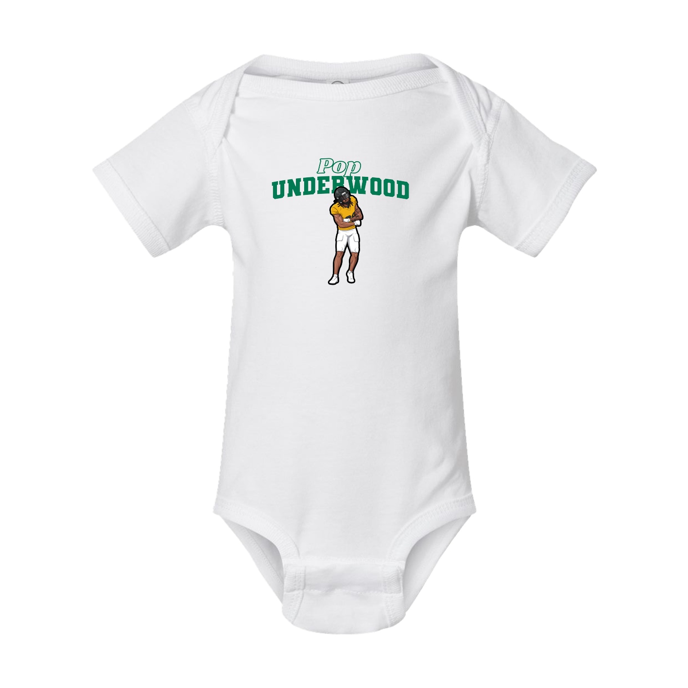 Baby Onesie — Name Arch in White