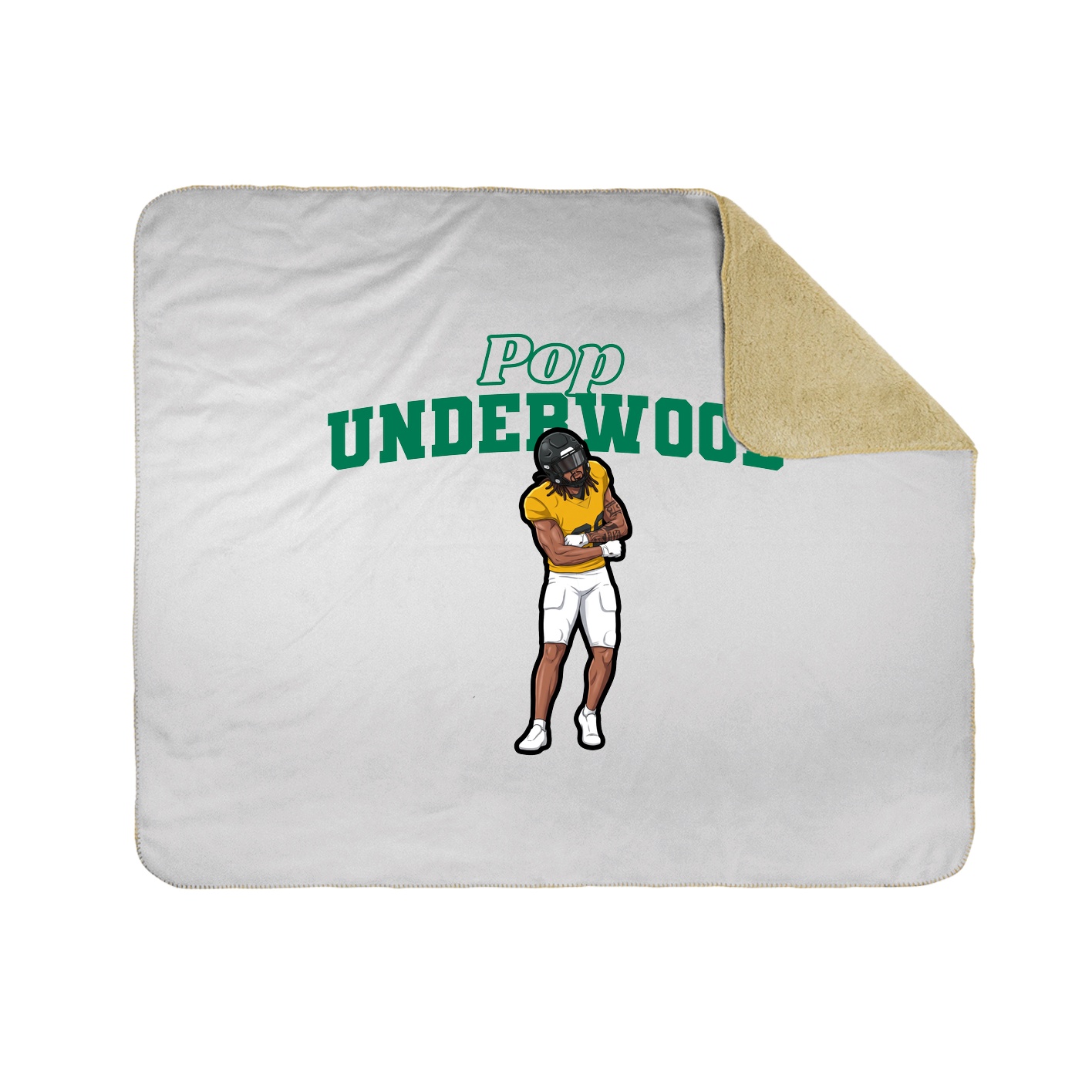 Throw Blanket — Name Arch in White