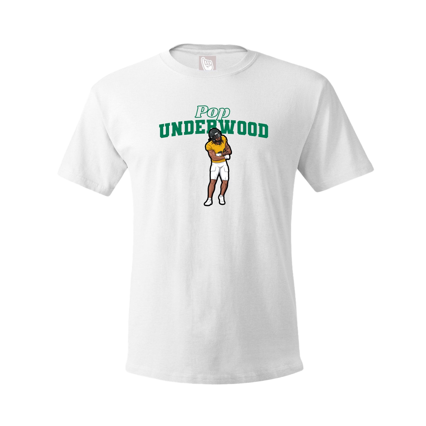 Youth Tee — Name Arch in White