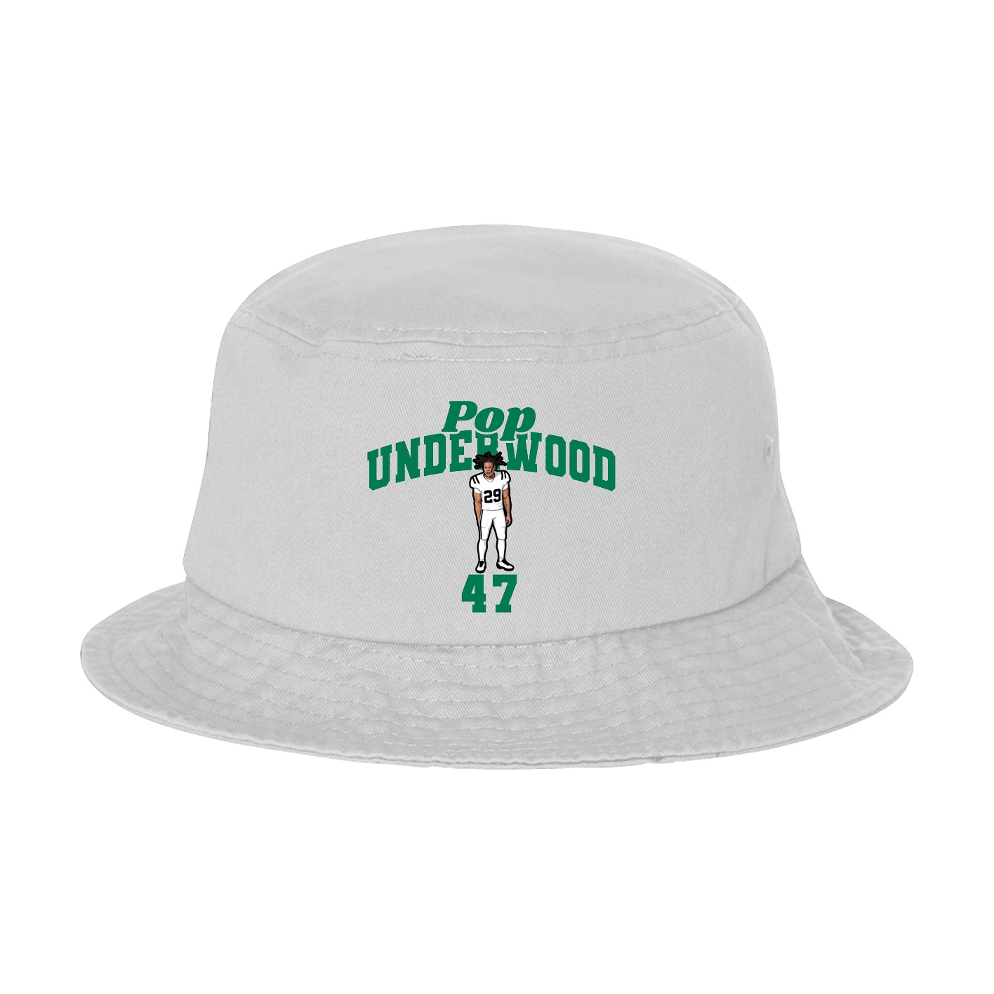 Bucket Cap — Signature Arch in White