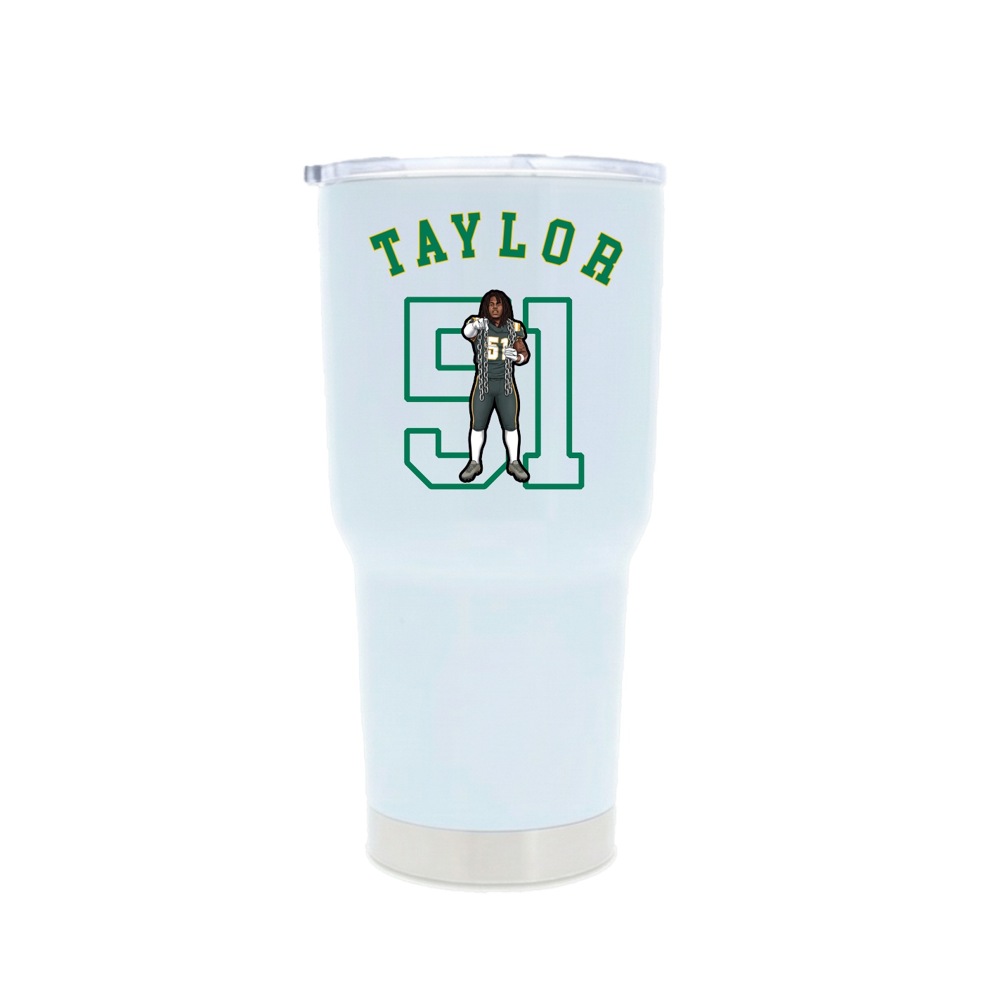 30oz Stainless Steel Tumbler — Shirsey Arch in White