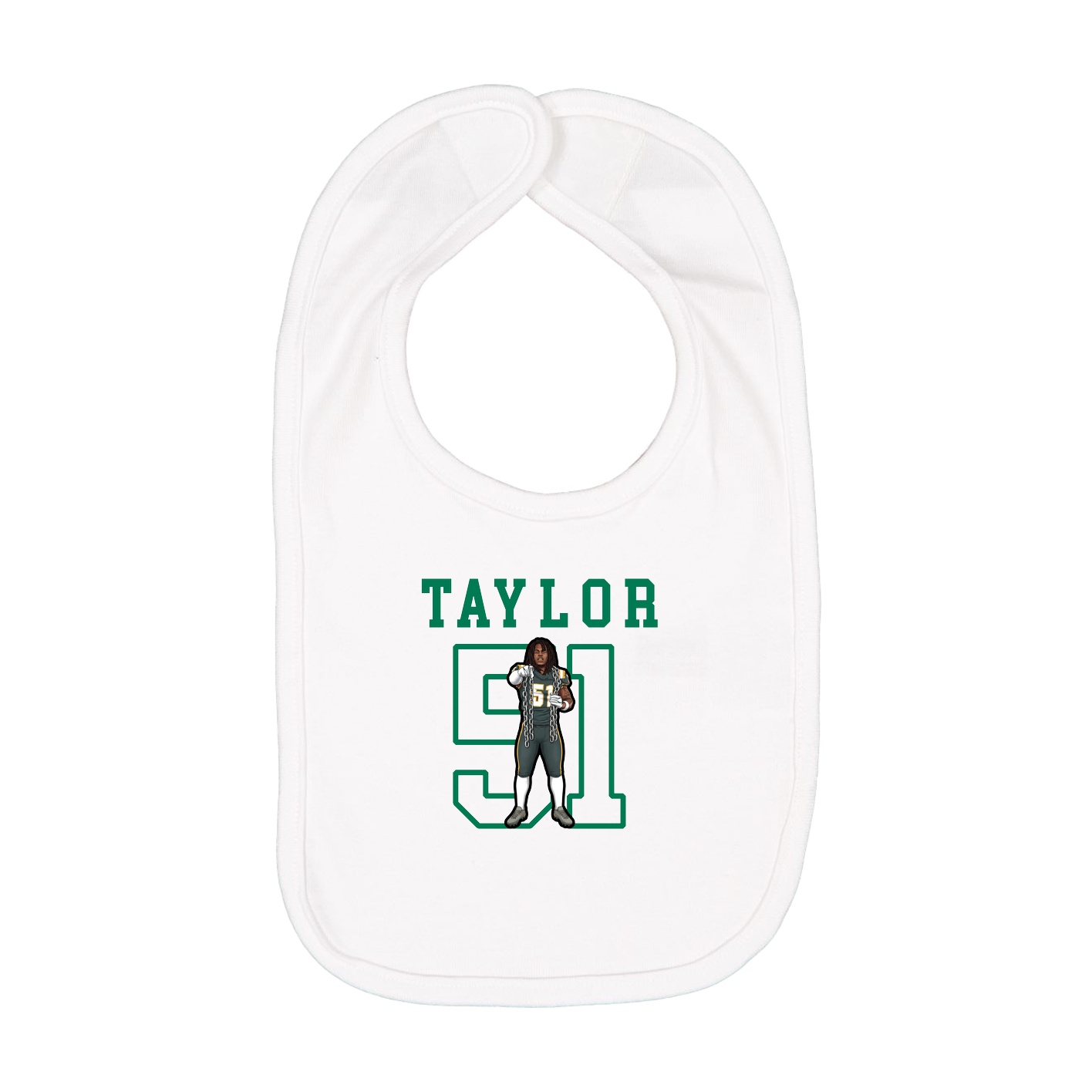 Infant Bib — Shirsey in White