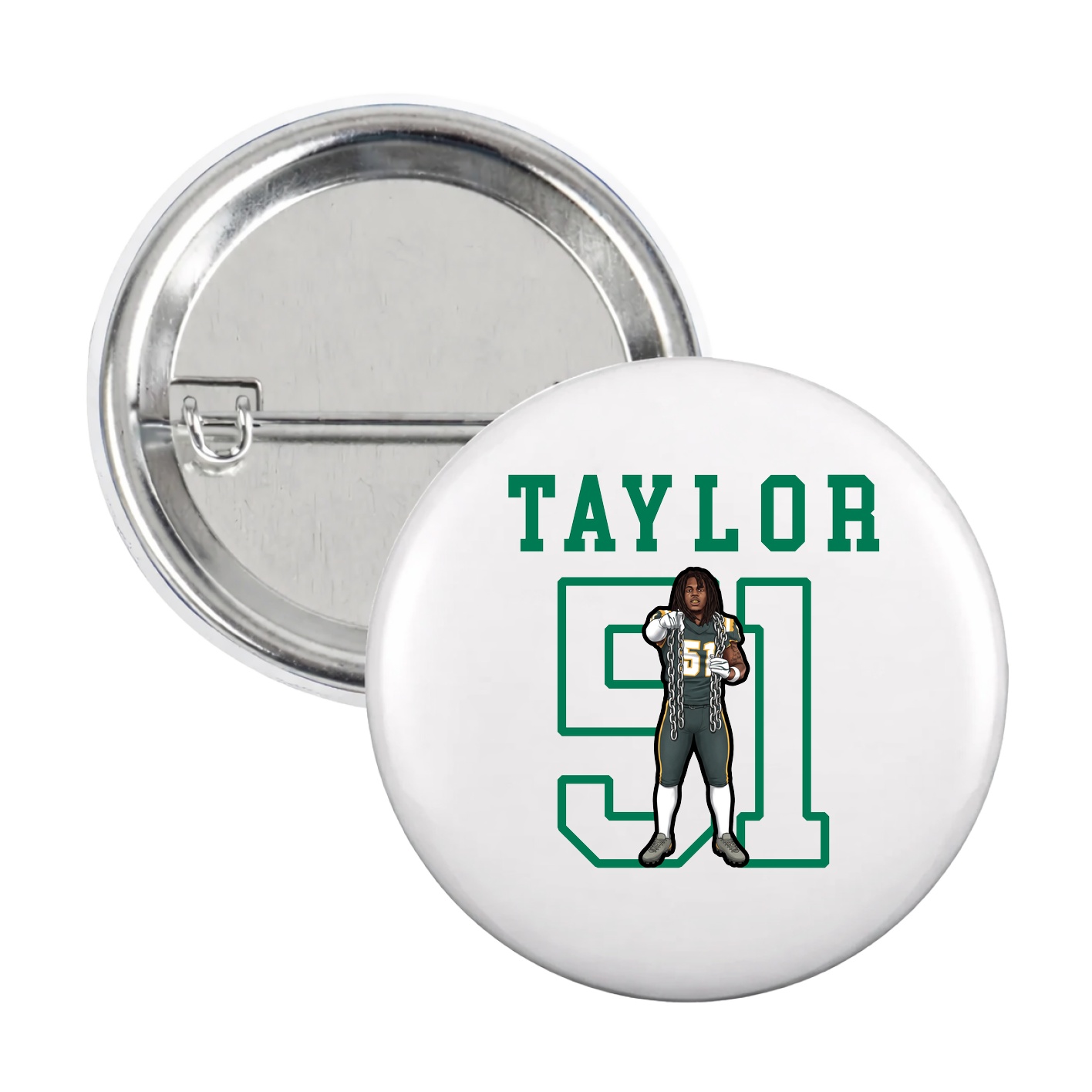 Game Day Button — Shirsey in White