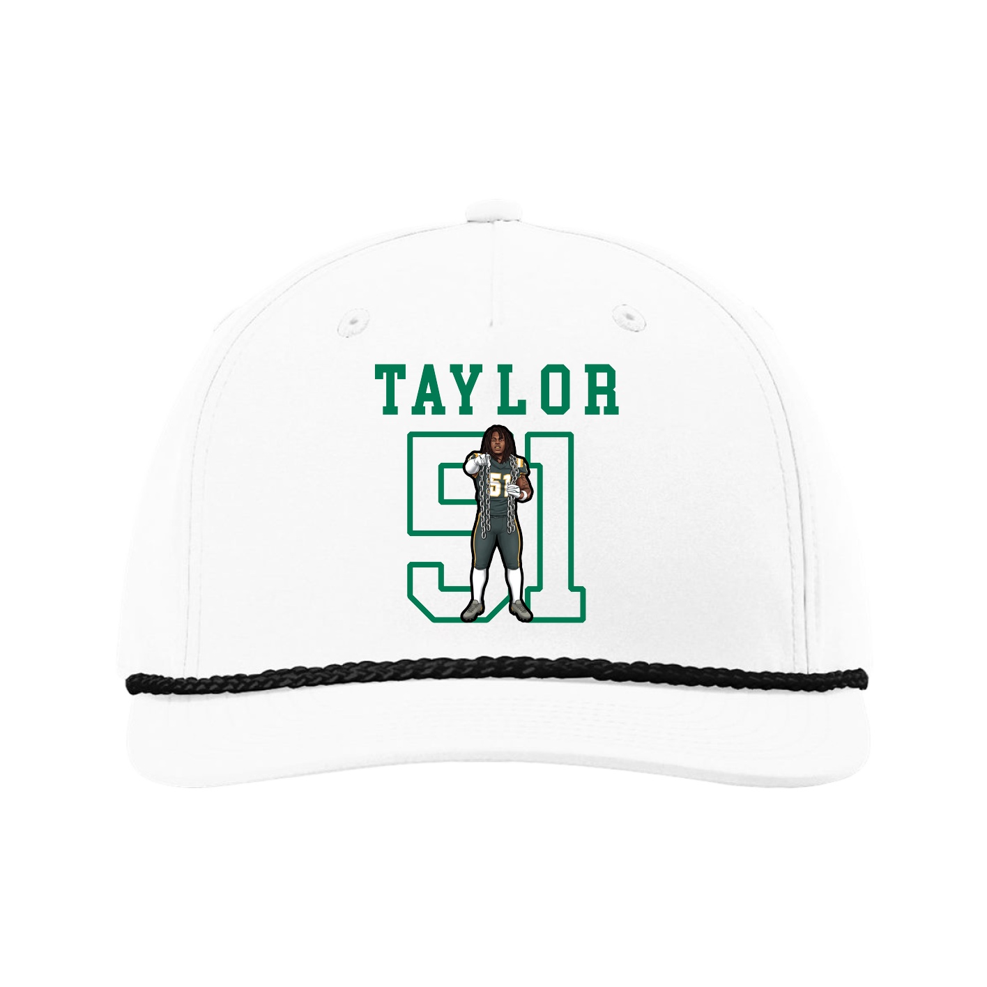 Five-Panel Classic Rope Cap — Shirsey in White