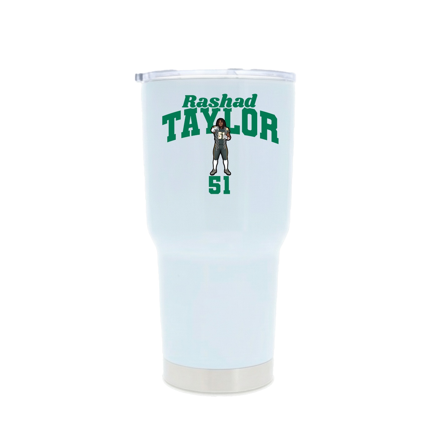 30oz Stainless Steel Tumbler — Signature Arch in White