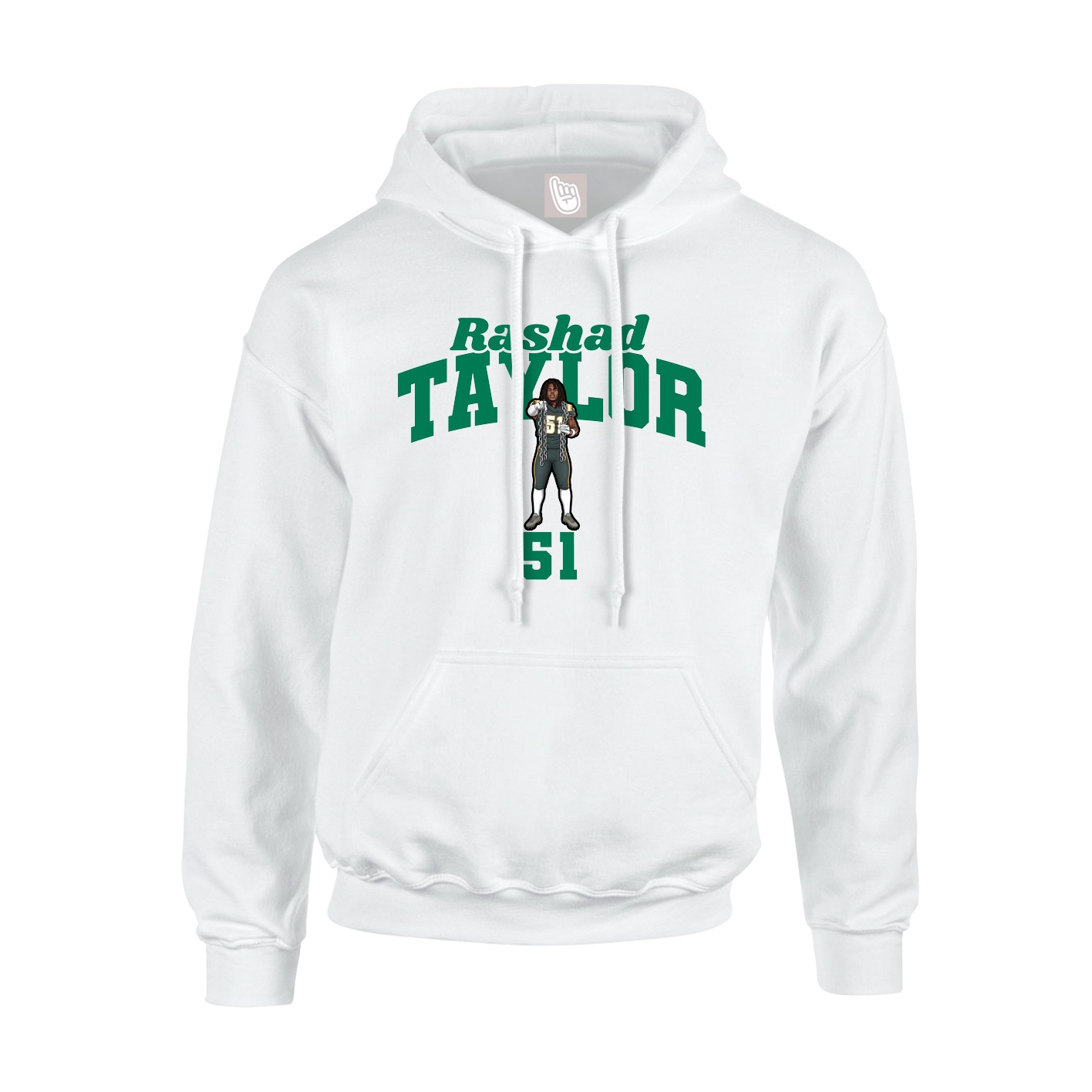 Hoodie — Signature Arch in White