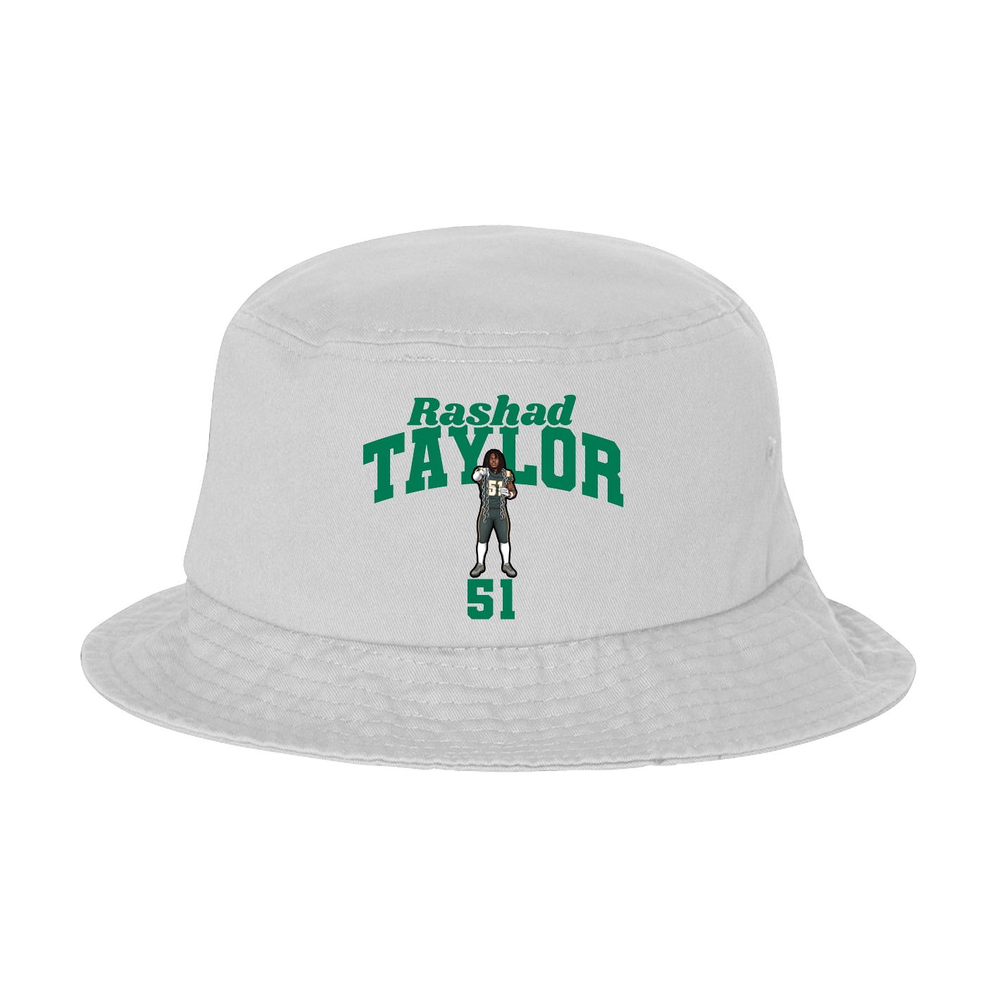 Bucket Cap — Signature Arch in White