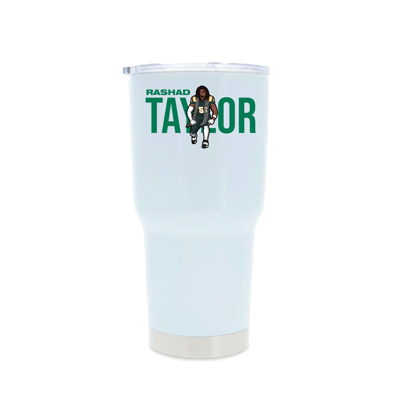 30oz Stainless Steel Tumbler — Player Name in White