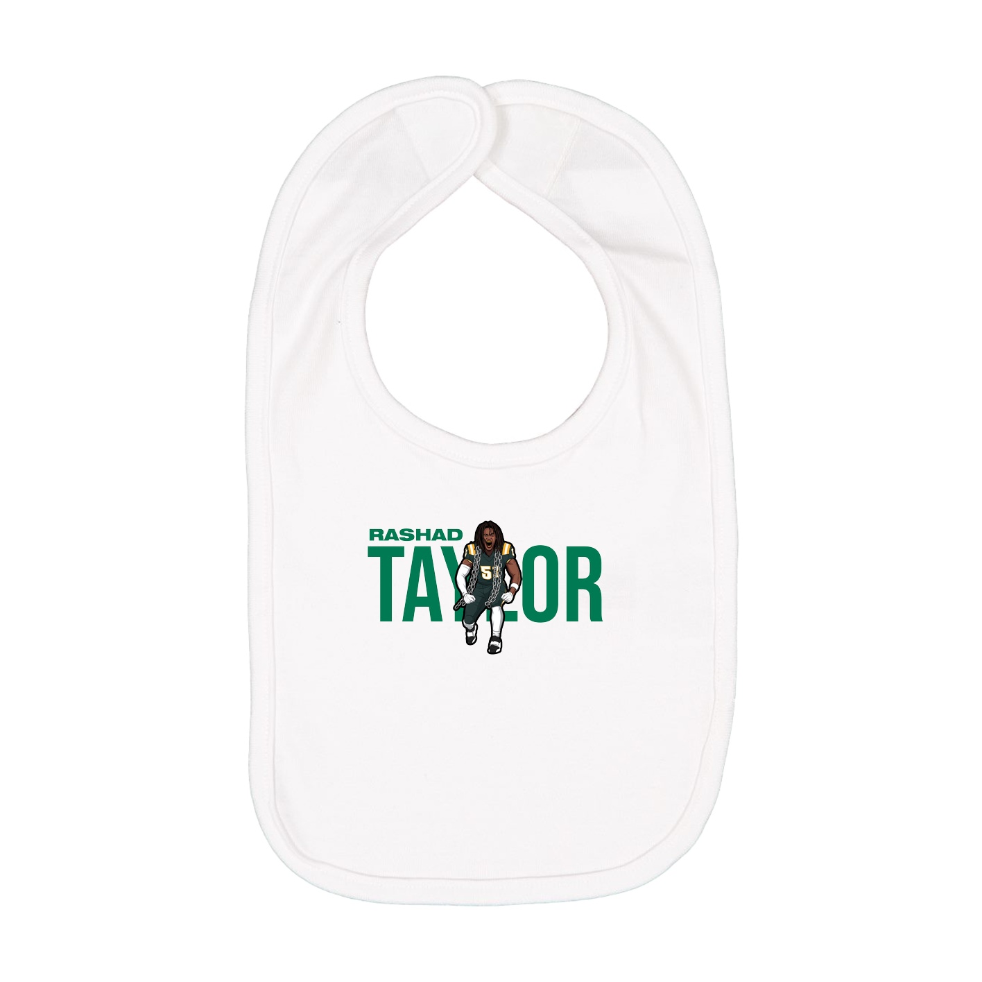 Infant Bib — Player Name in White