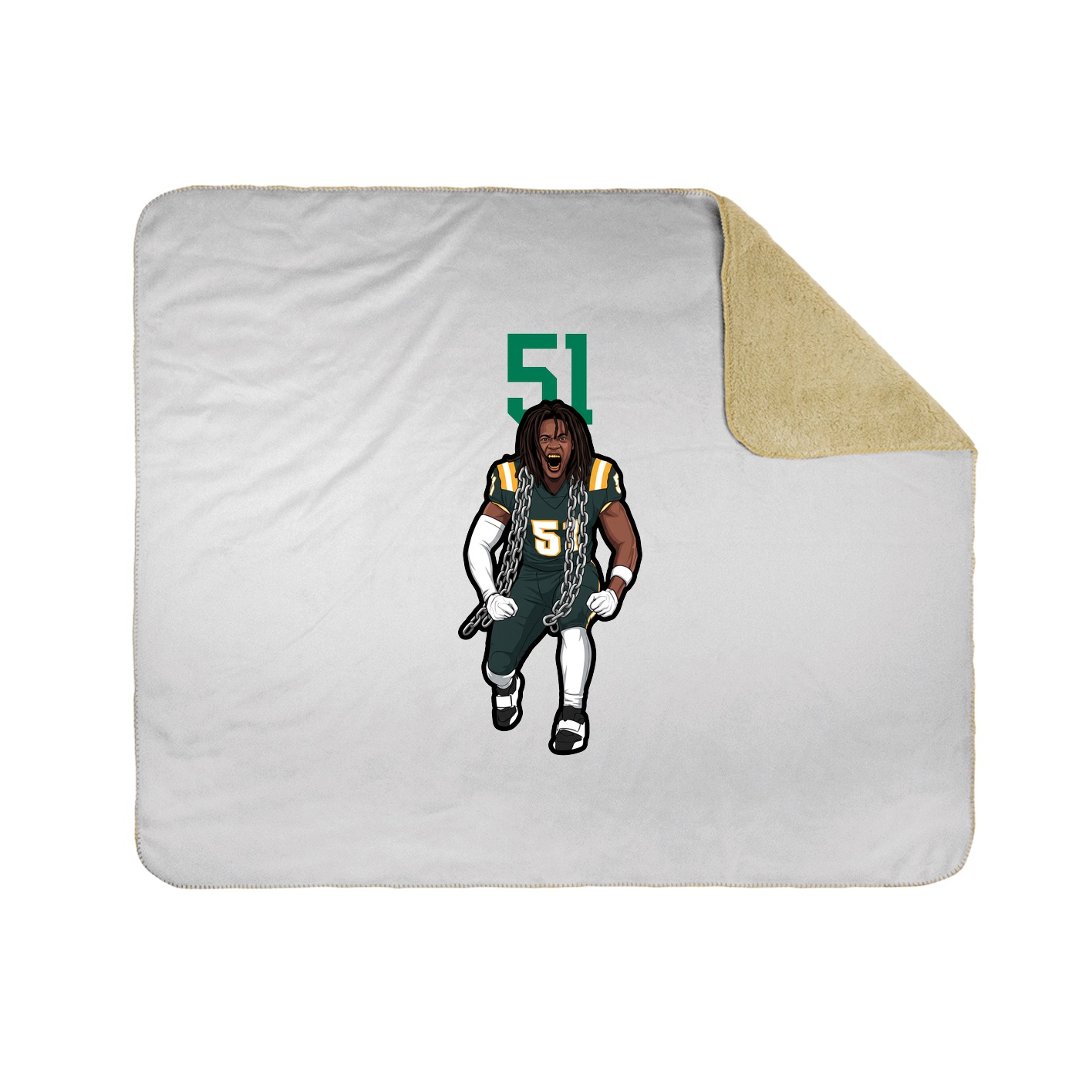 Throw Blanket — Number Top in White