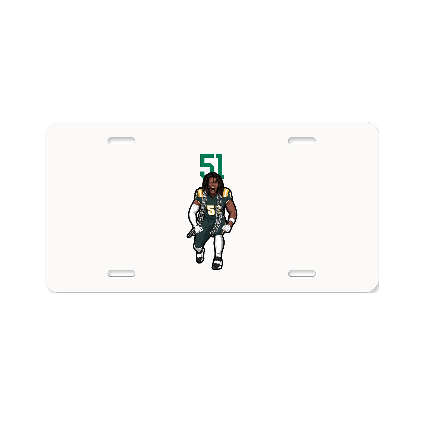 License Plate — Number Top in Classic