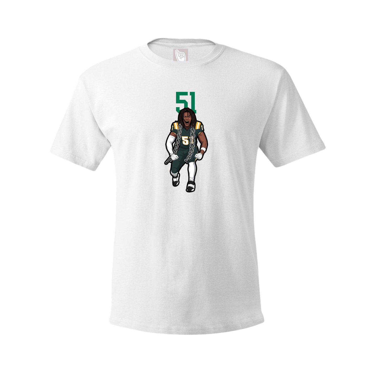 Youth Tee — Number Top in White