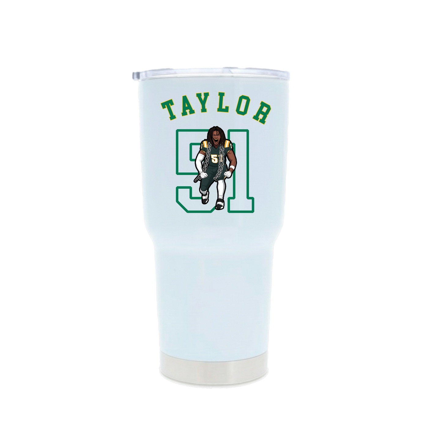 30oz Stainless Steel Tumbler — Shirsey Arch in White