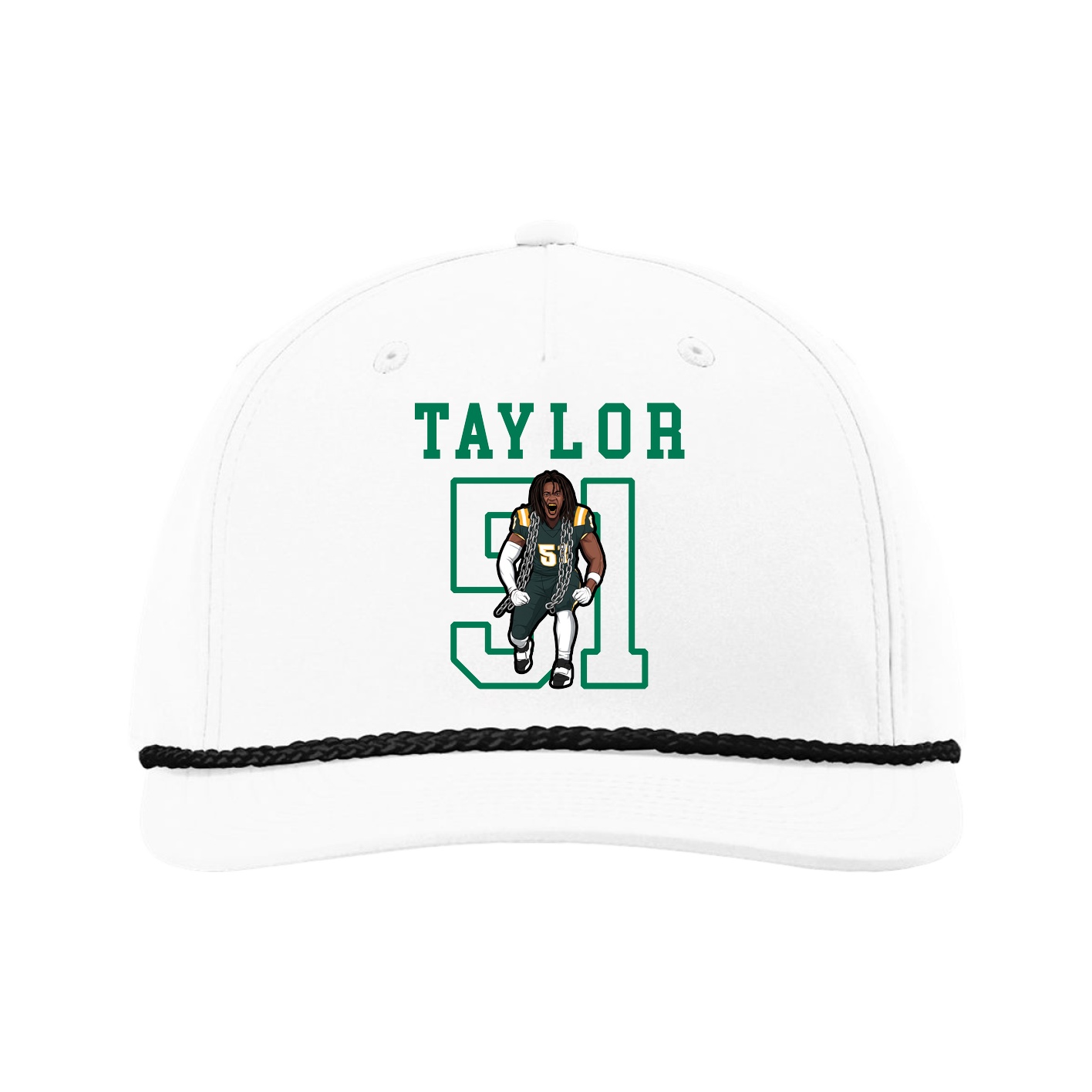 Five-Panel Classic Rope Cap — Shirsey in White