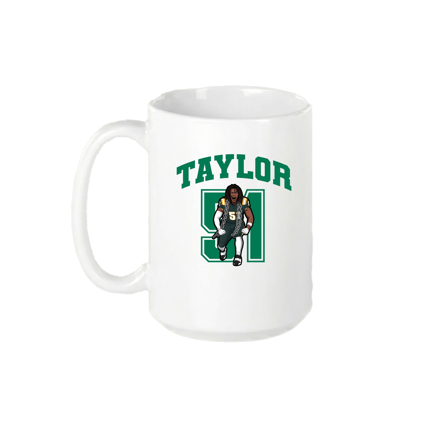15oz Coffee Mug — Number in White