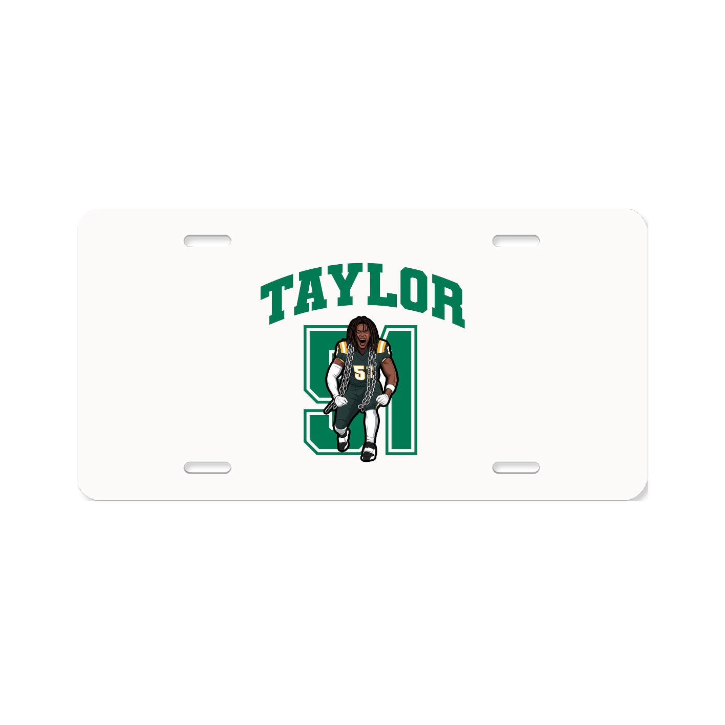 License Plate — Number in Classic