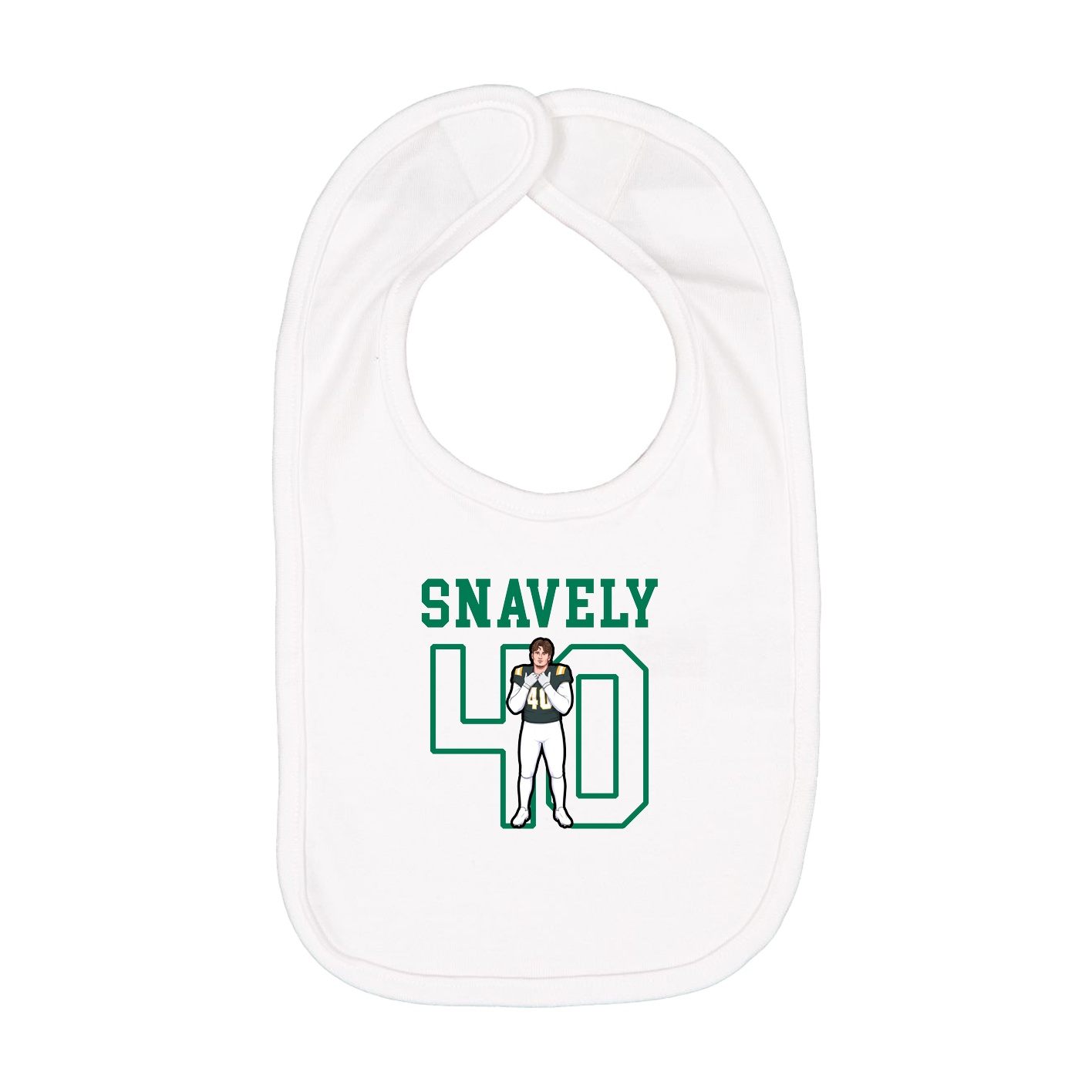 Infant Bib — Shirsey in White