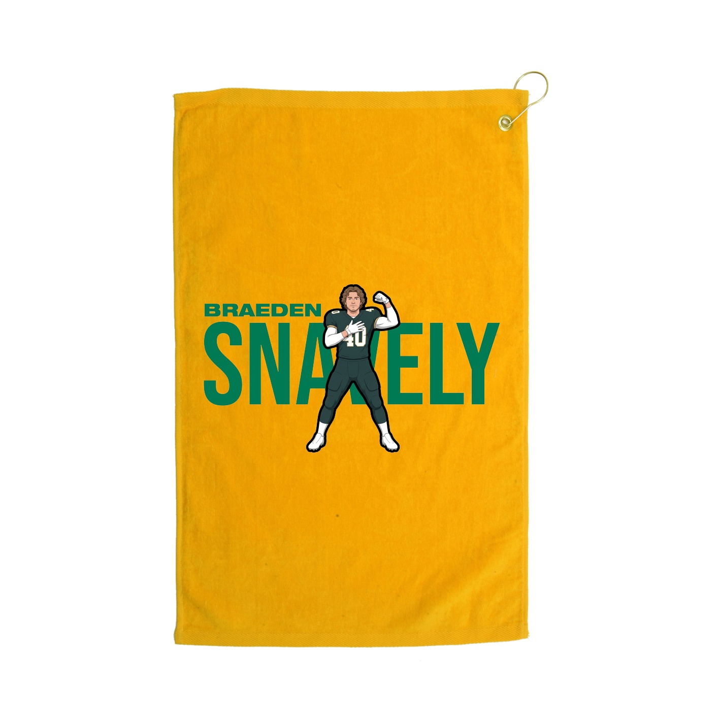 Golf Towel — Player Name in Gold
