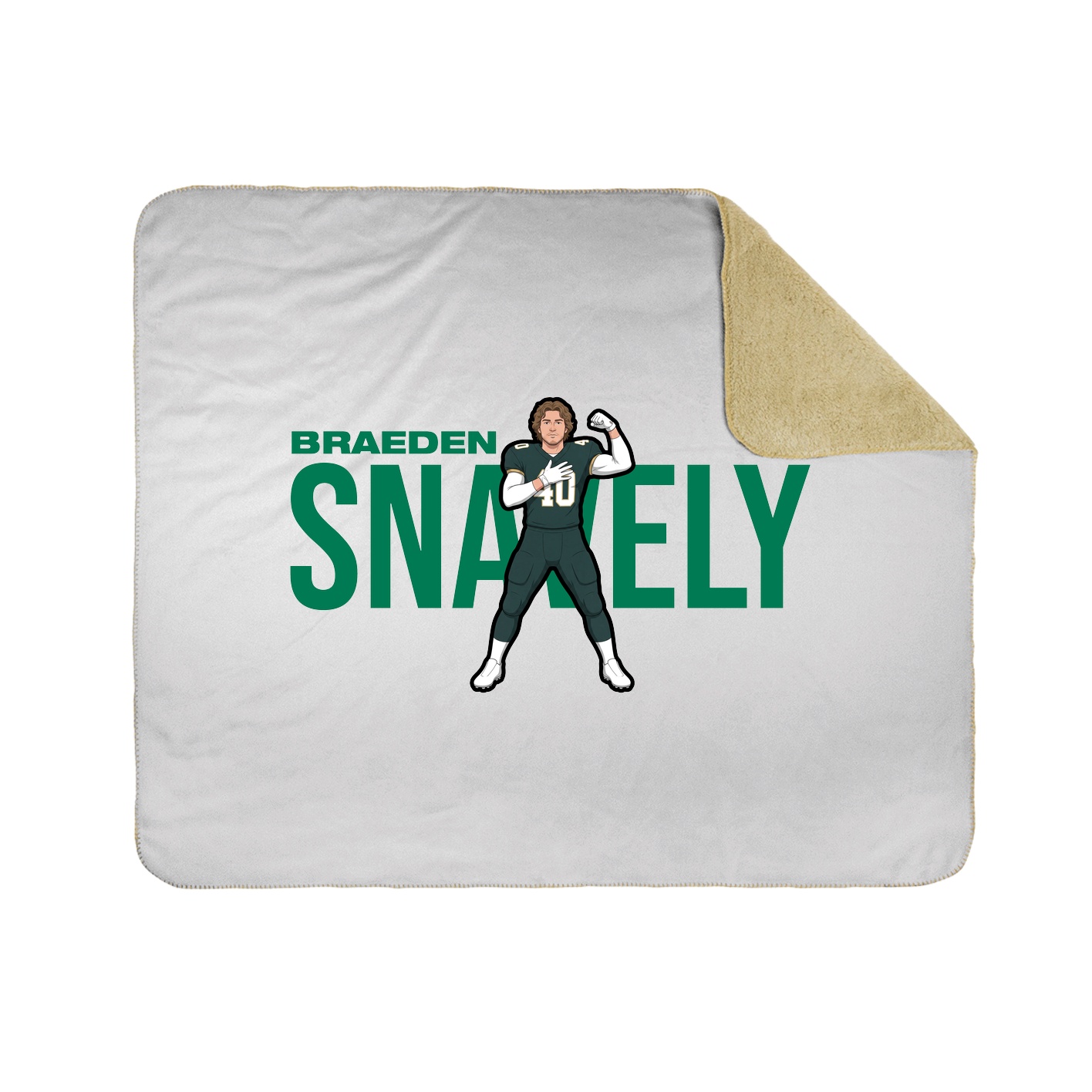 Throw Blanket — Player Name in White