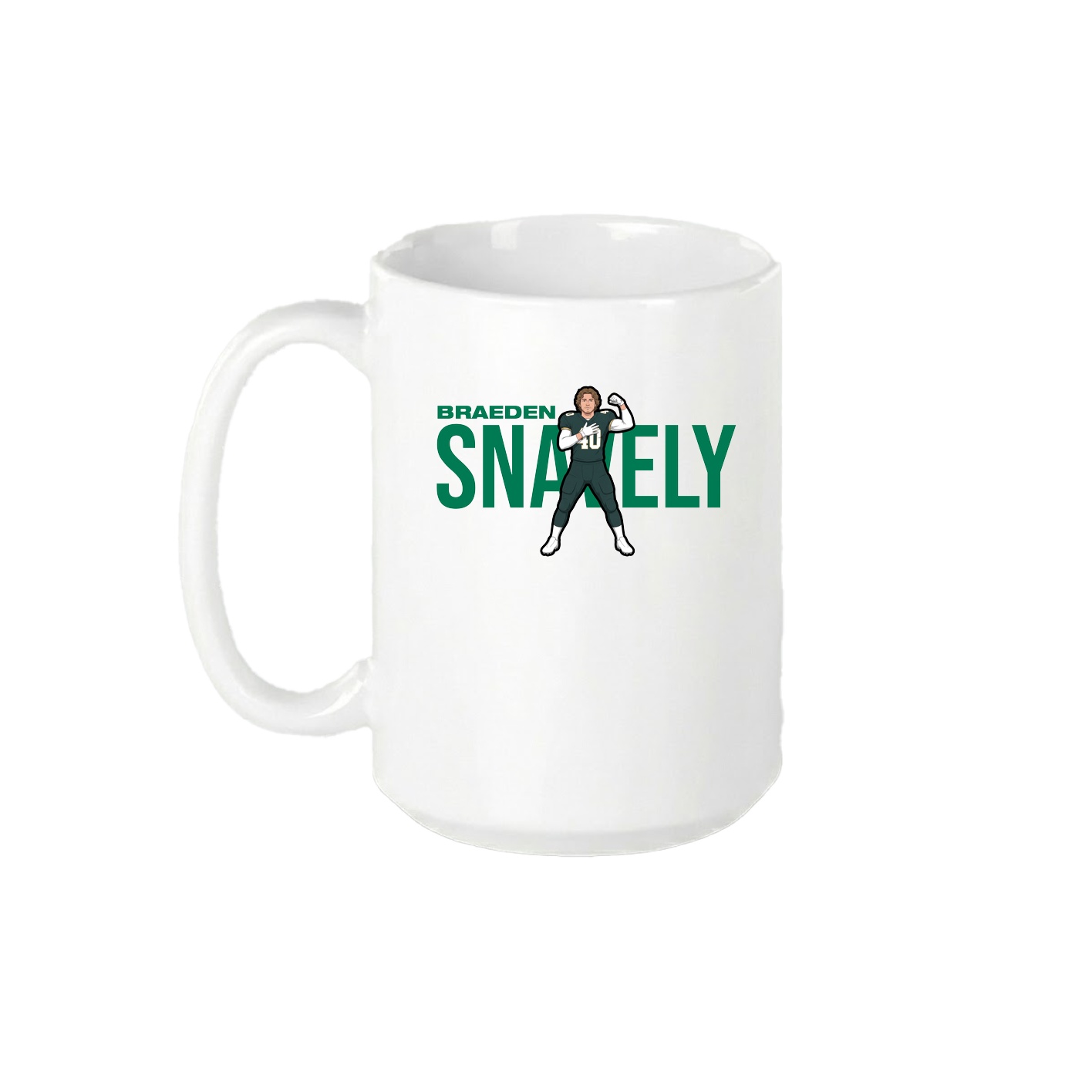 15oz Coffee Mug — Player Name in White