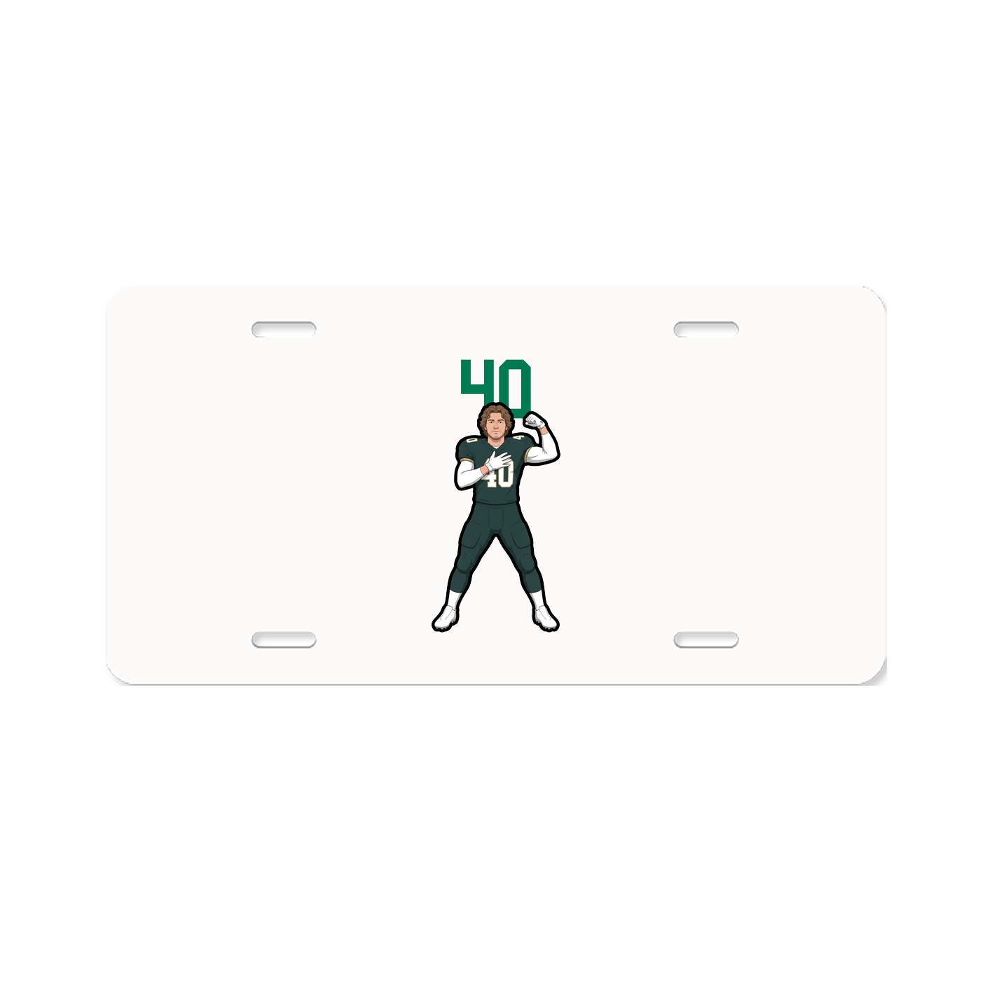 License Plate — Number Top in Classic