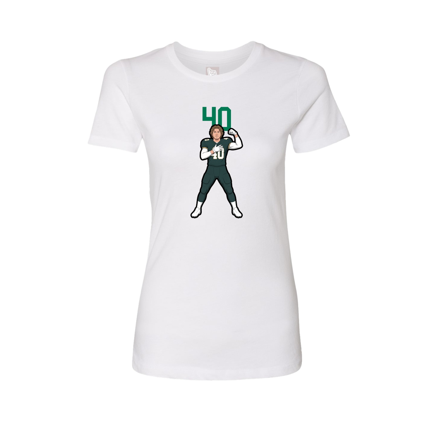 Fitted Women's Tee — Number Top in White