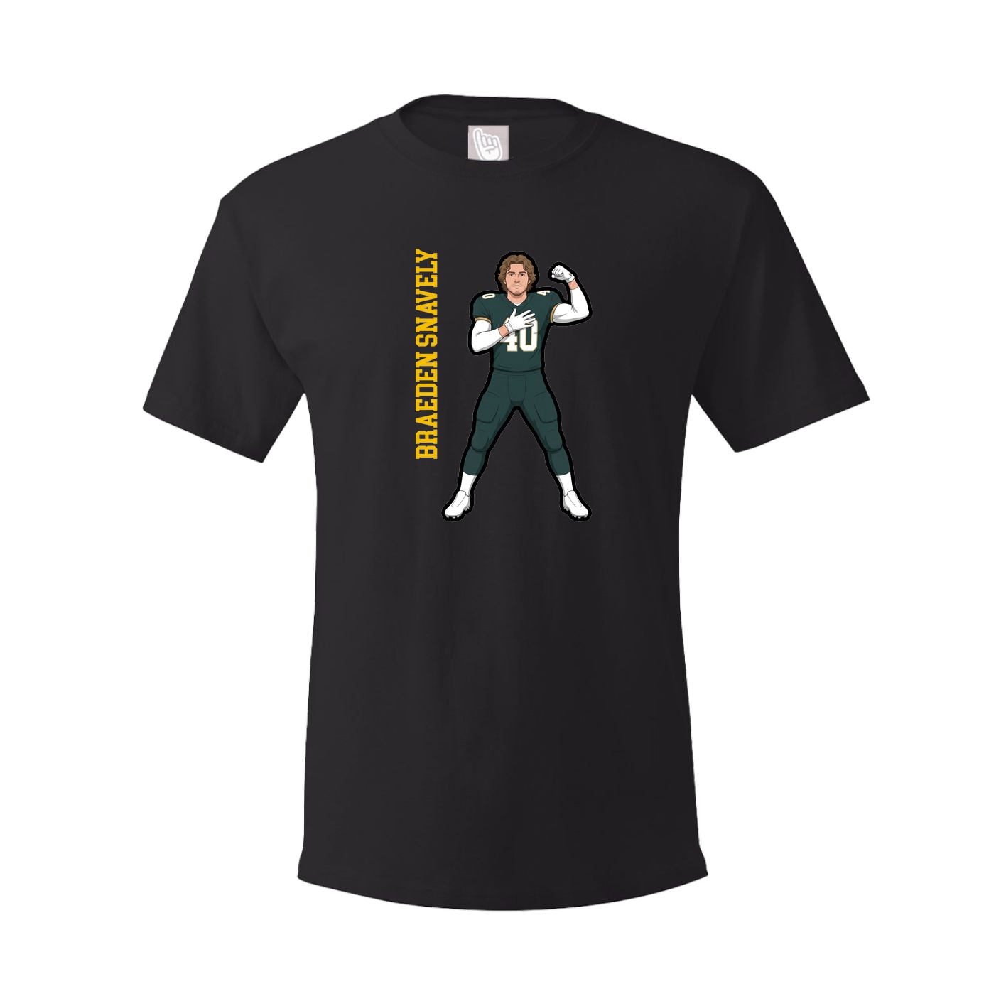 Tee — Name Vertical in Black