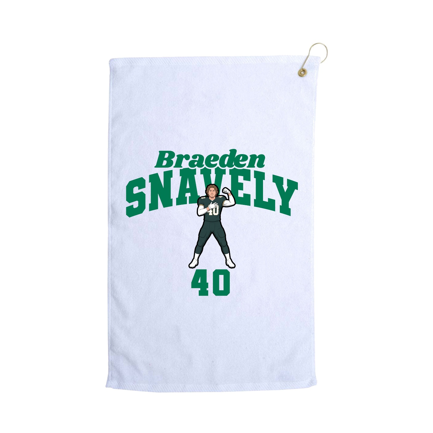 Golf Towel — Signature Arch in White