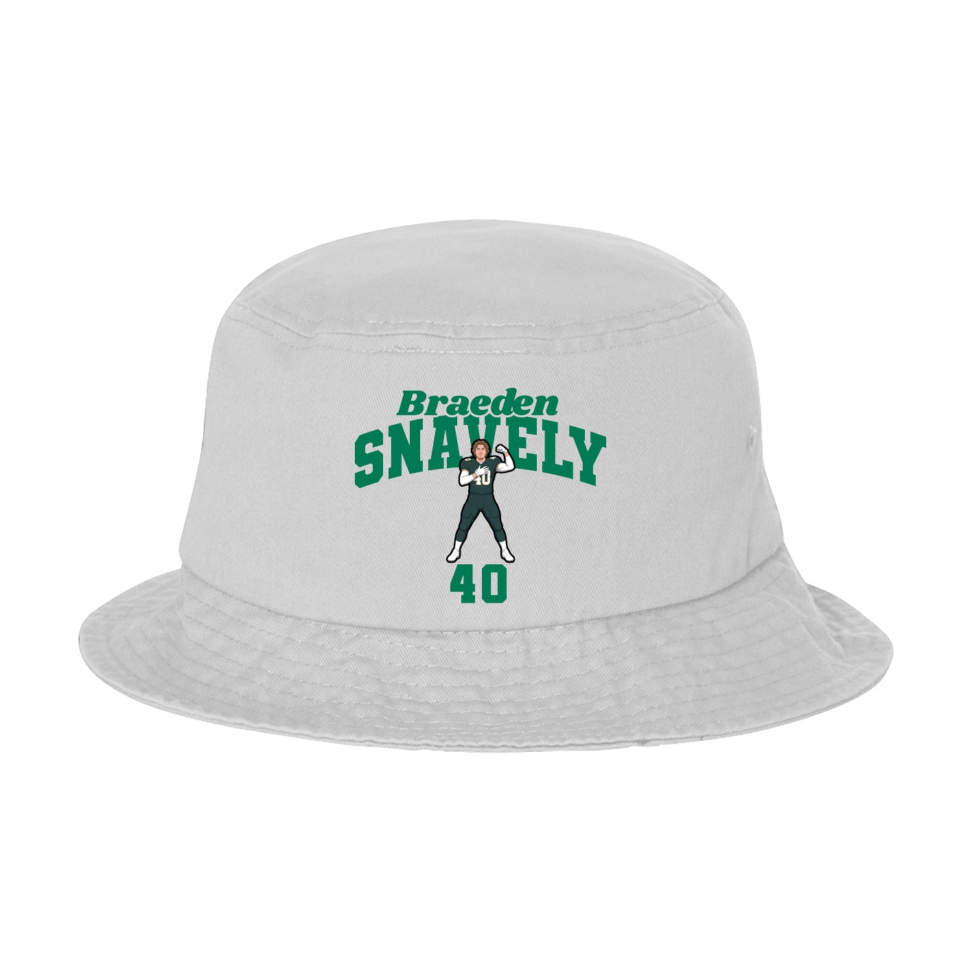 Bucket Cap — Signature Arch in White