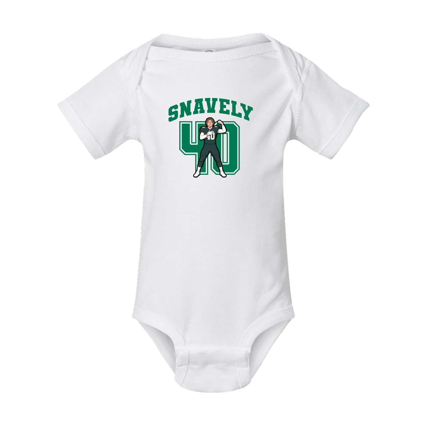 Baby Onesie — Number in White