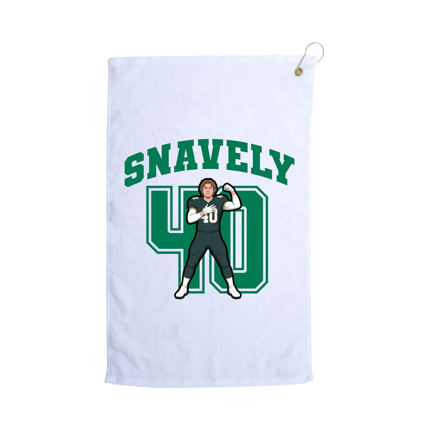 Golf Towel — Number in White