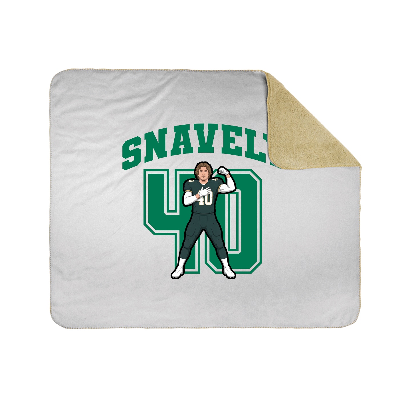 Throw Blanket — Number in White
