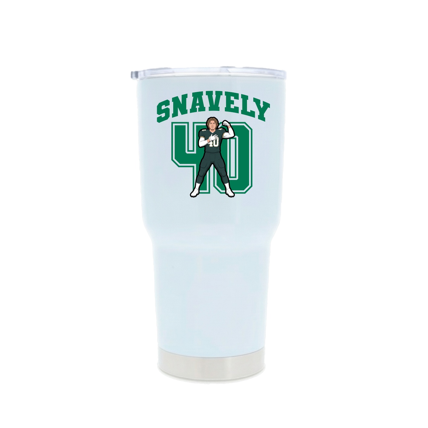 30oz Stainless Steel Tumbler — Number in White
