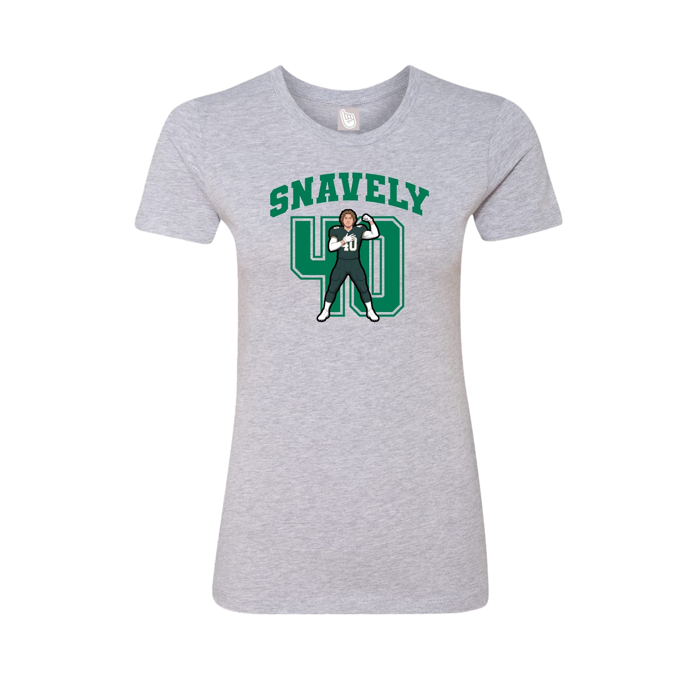 Fitted Women's Tee — Number in Grey