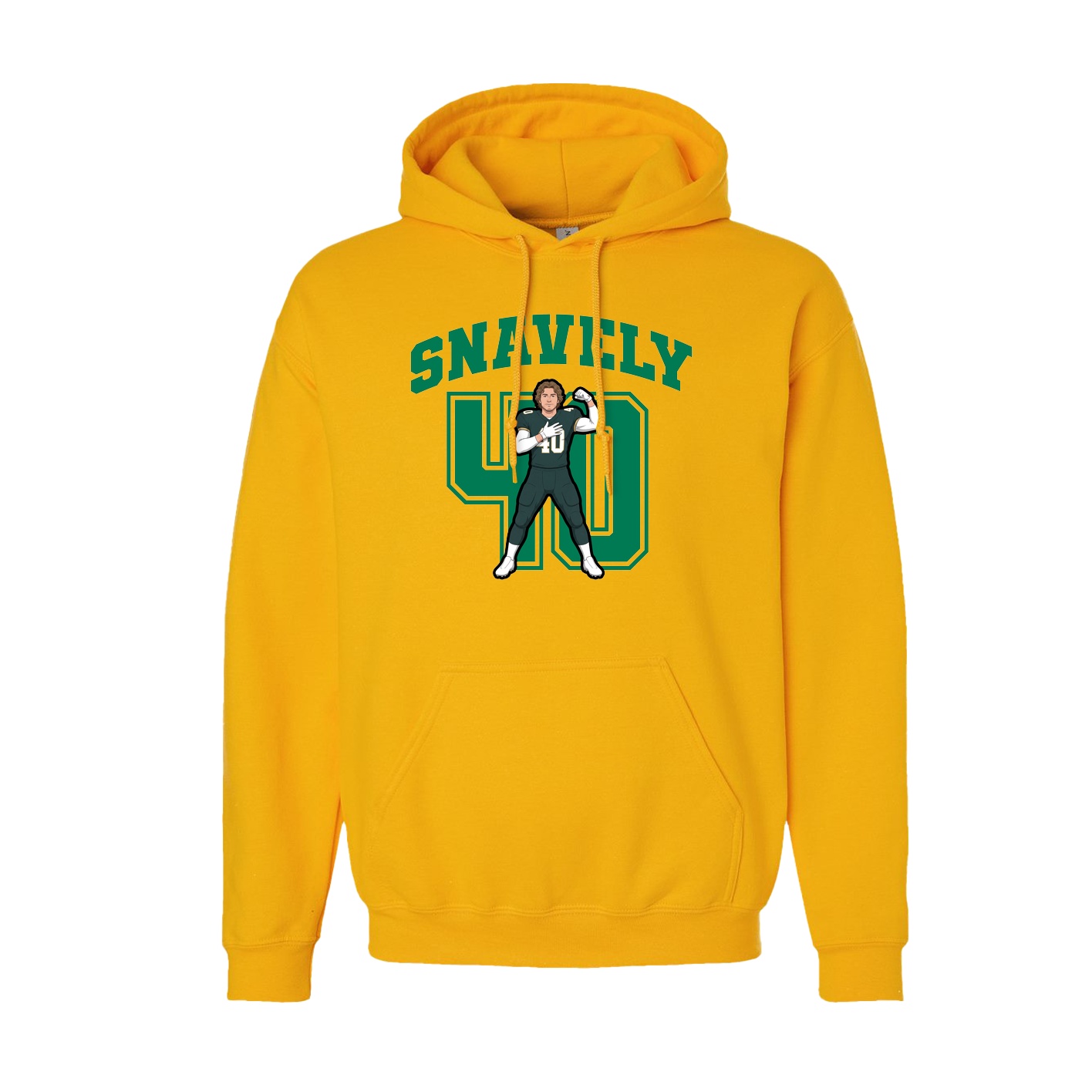 Hoodie — Number in Gold