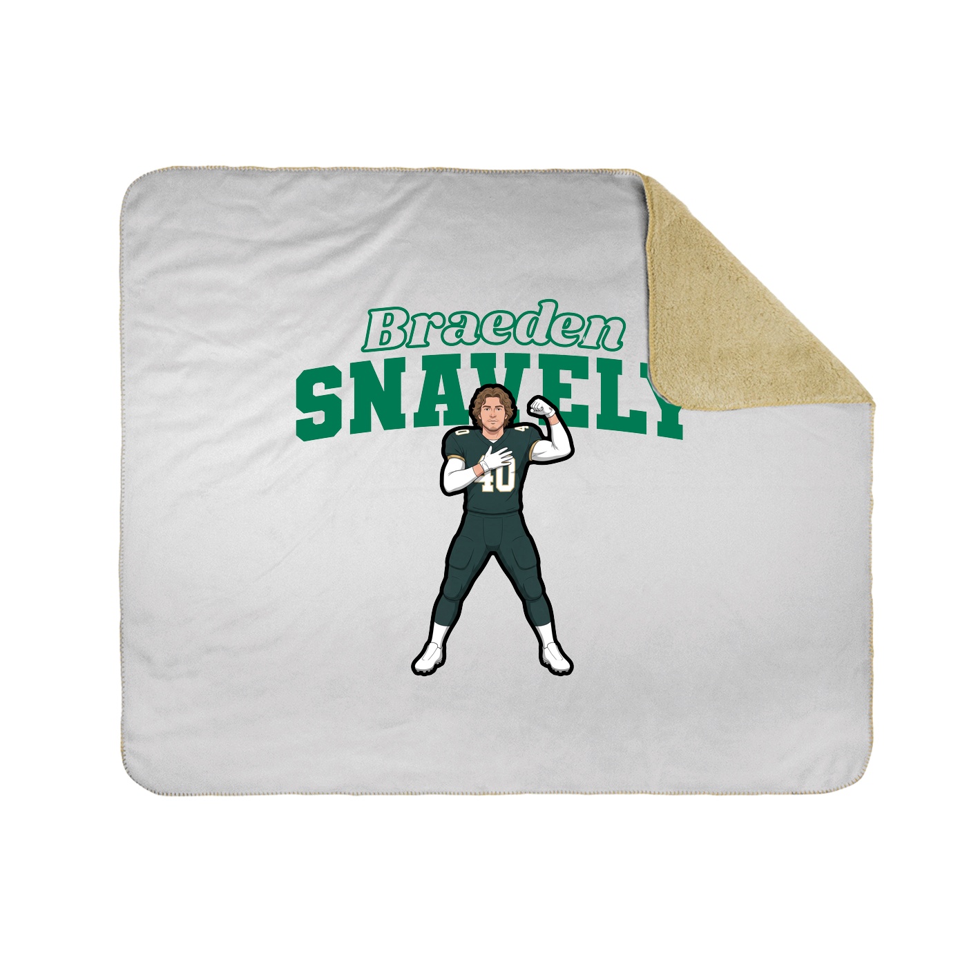Throw Blanket — Name Arch in White
