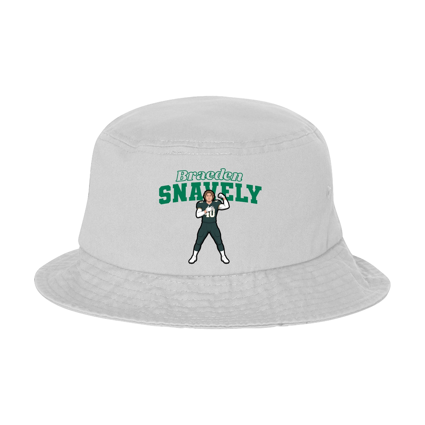 Bucket Cap — Name Arch in White