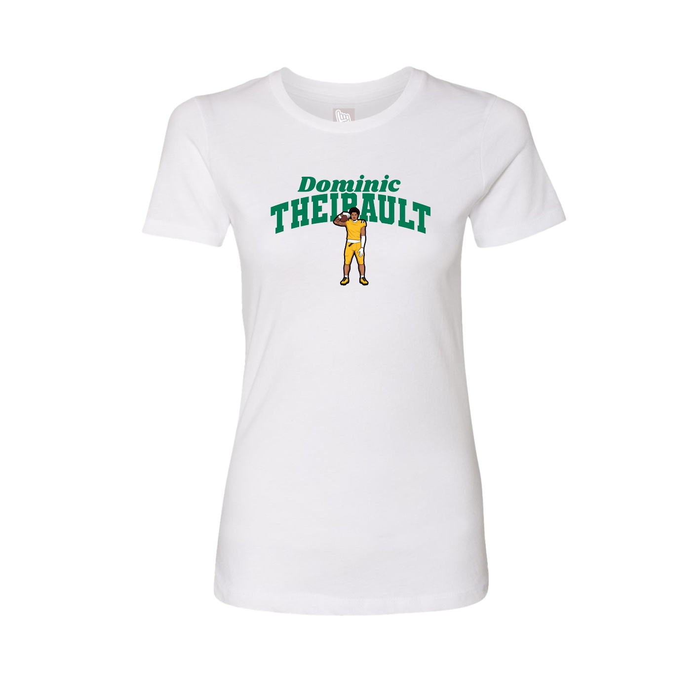 Fitted Women's Tee — Signature Arch in White